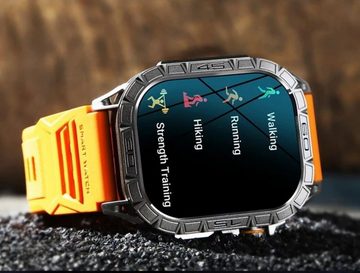 Tidy K63 Smartwatch, Fitness Tracker 1,96-AMOLED Gesundheits-Smartwatches Smartwatch (1,96 Zoll), Fitness Tracker