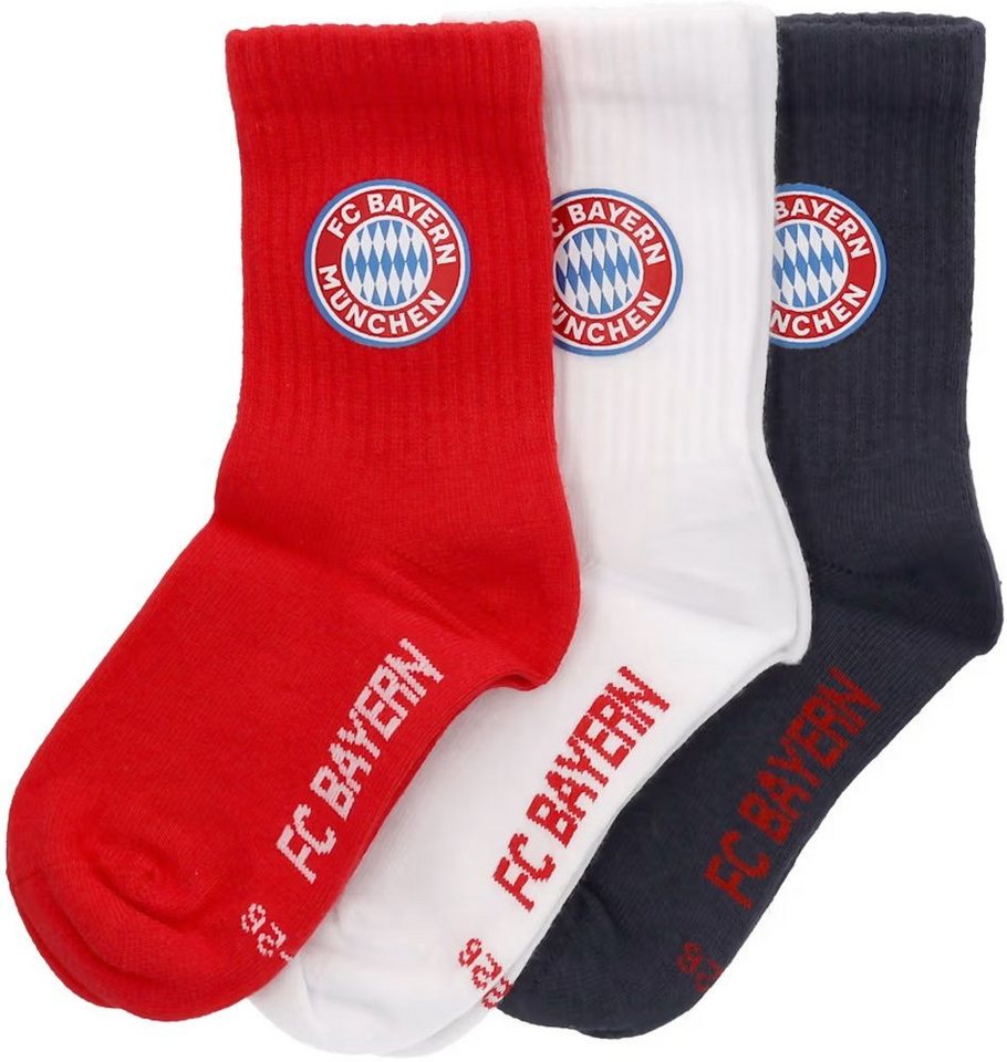 FC Bayern München Socken Crew Socken 3er-Set