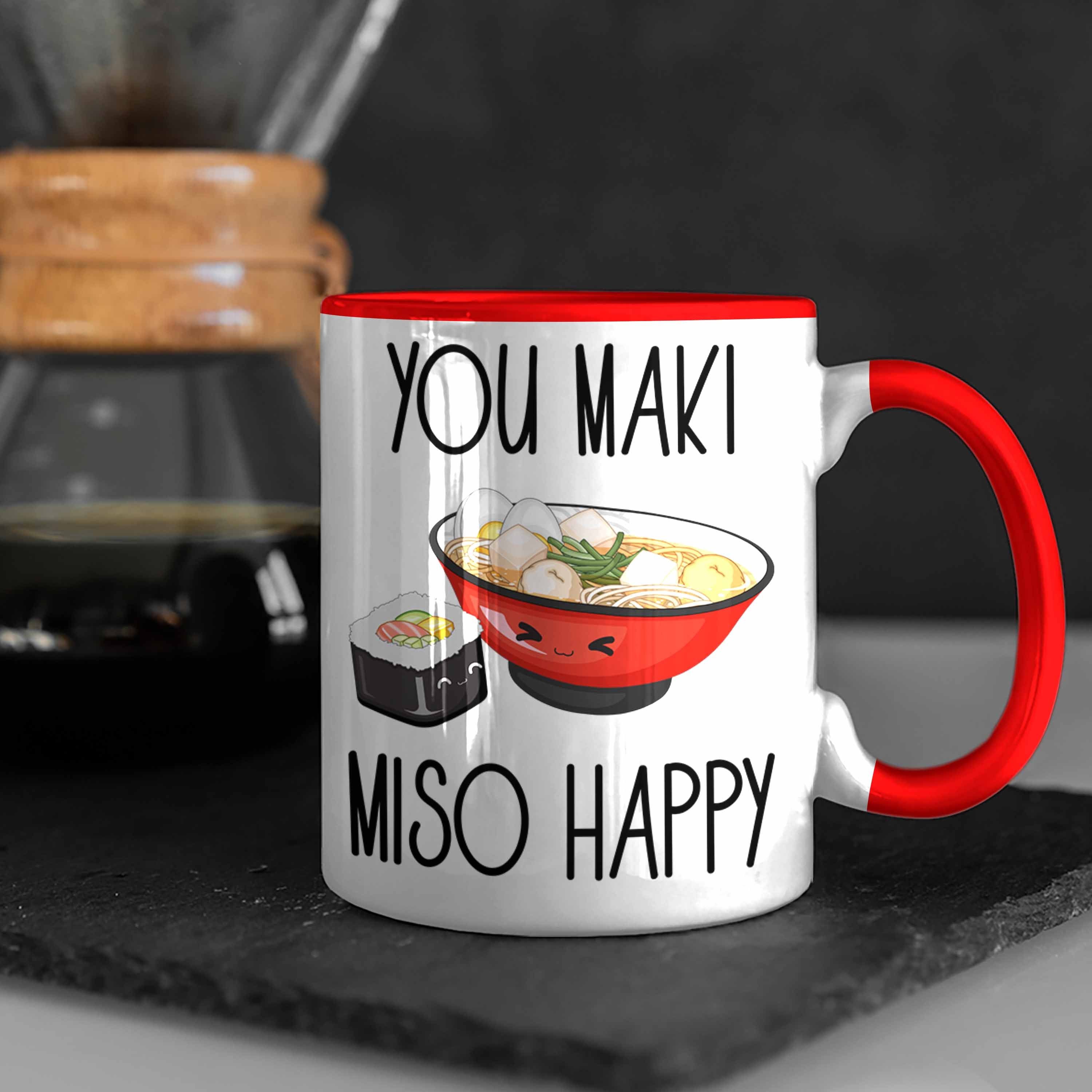 Sushiliebhab Geschenk Tasse Maki Rot Japan Miso Tasse Happy Liebhaber You Sushi Trendation