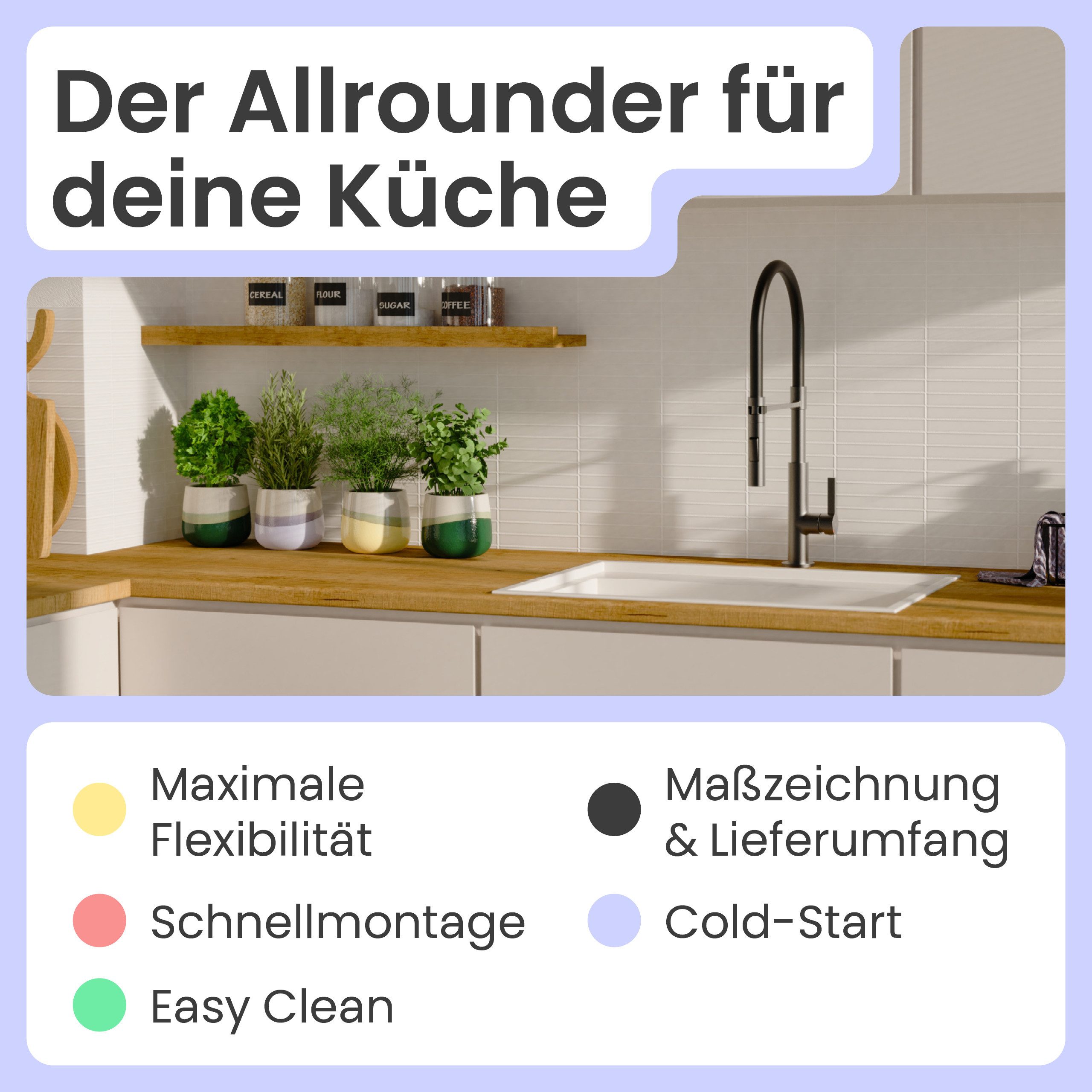instmaier Küchenarmatur Nova, Spültischarmatur mit hohem günstig online kaufen