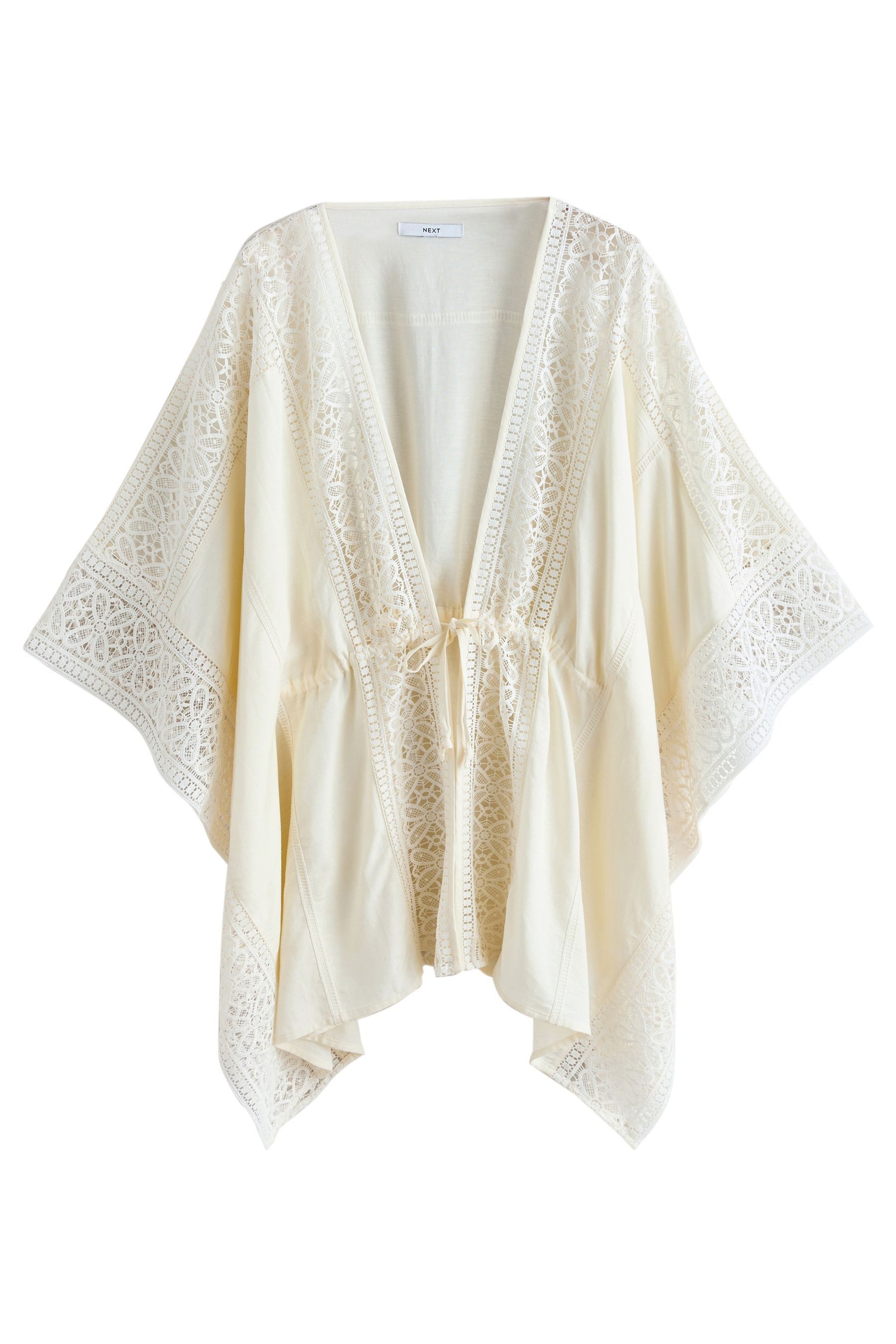 Next Kaftan Kaftan-Cover-up mit Häkeldetail und Bindedetail (1-tlg)