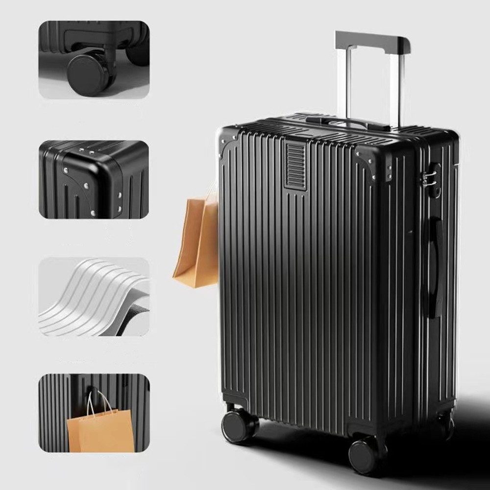 NULSTA Trolleyset Kofferset, 4 Rollen, (Familienset Handgepäckkoffer, 4 tlg., 28“/24"/20"/14" Set), Leicht ABS+PC Reisekoffer Zahlenschloss Teleskopgriff (S-M-L-XL)