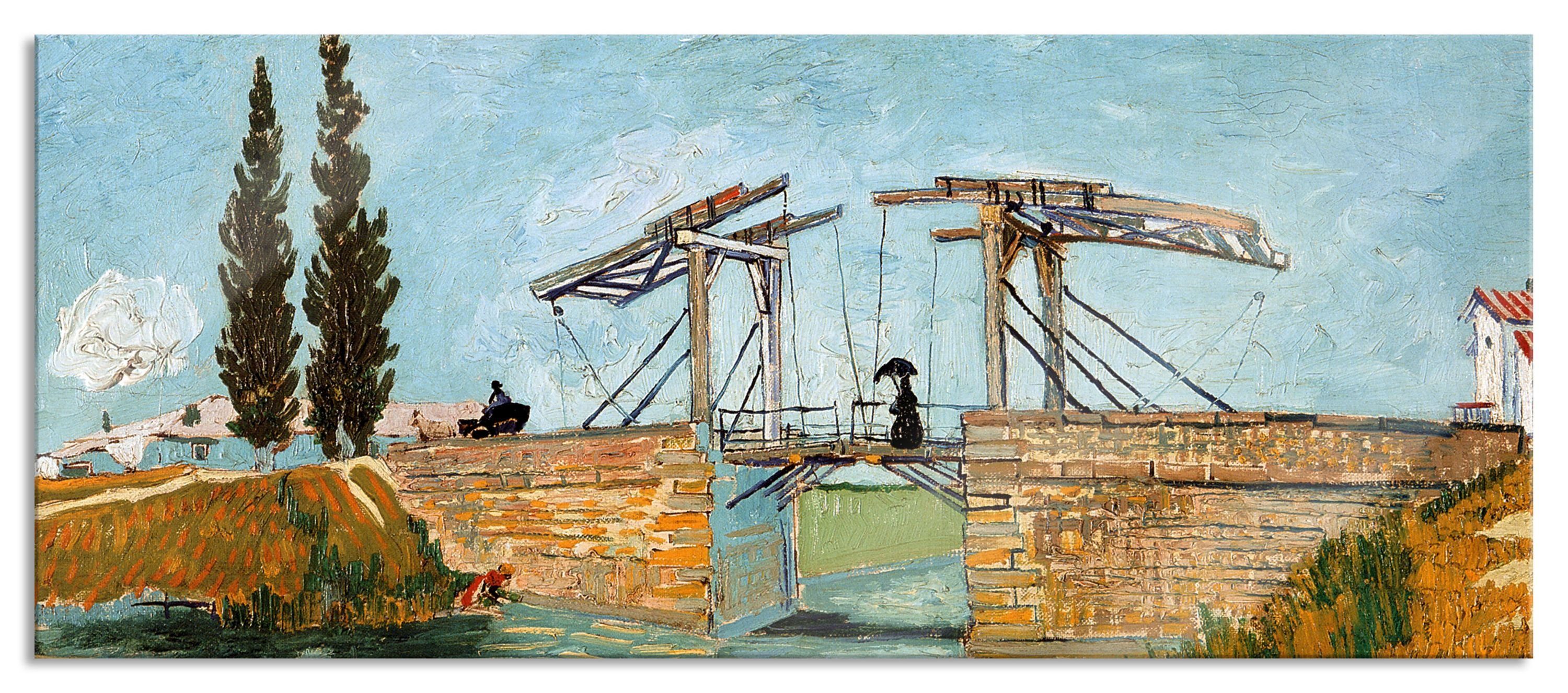 Glasbild Van Abstandshalter Glasbild St), Gogh Gogh inkl. Maulbeerbaum - Echtglas, Pixxprint Vincent (1 Maulbeerbaum, Vincent aus - Van Aufhängungen und