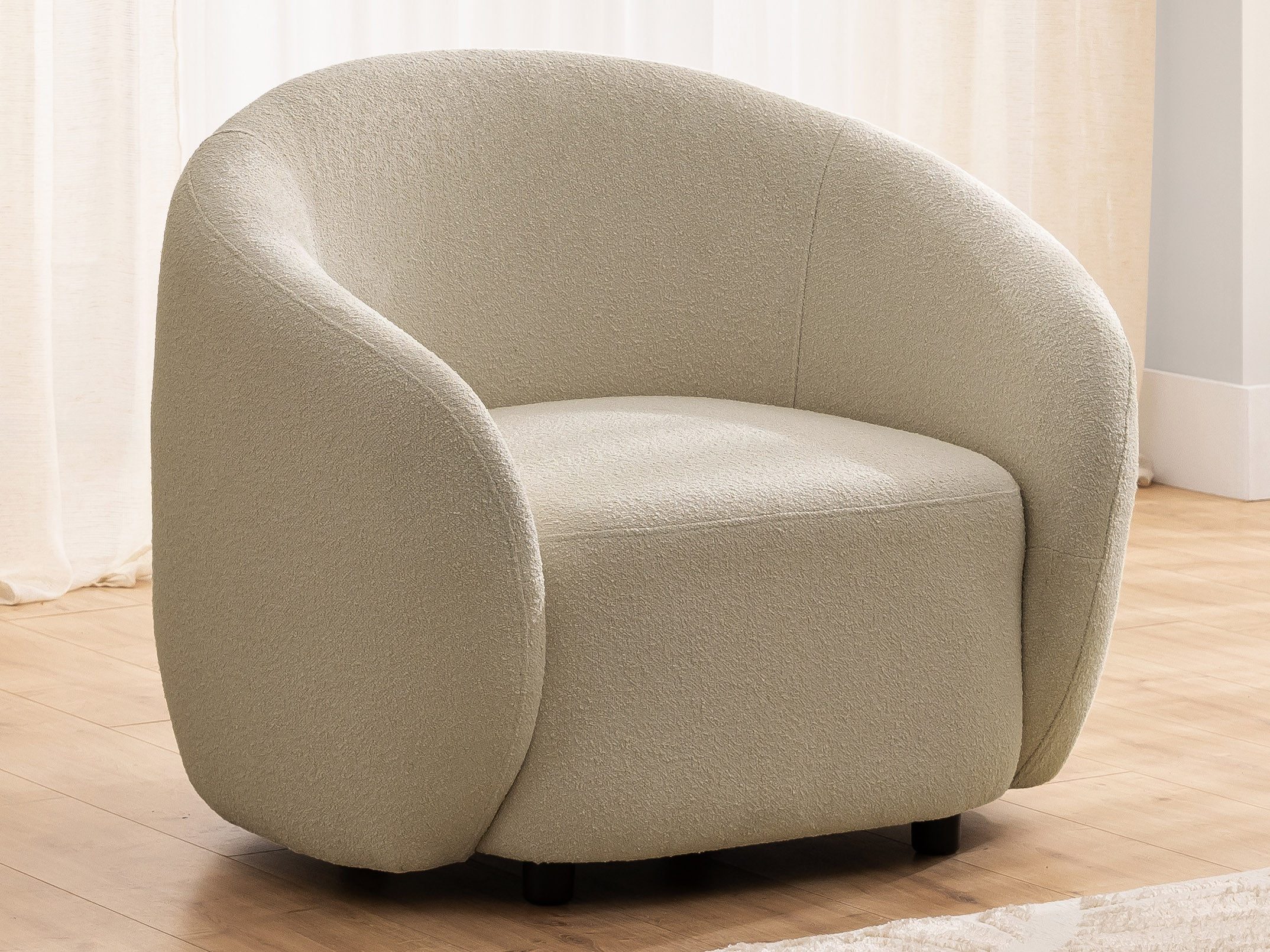 S-Style Möbel Cocktailsessel Roundi aus Bouclé, günstig online kaufen