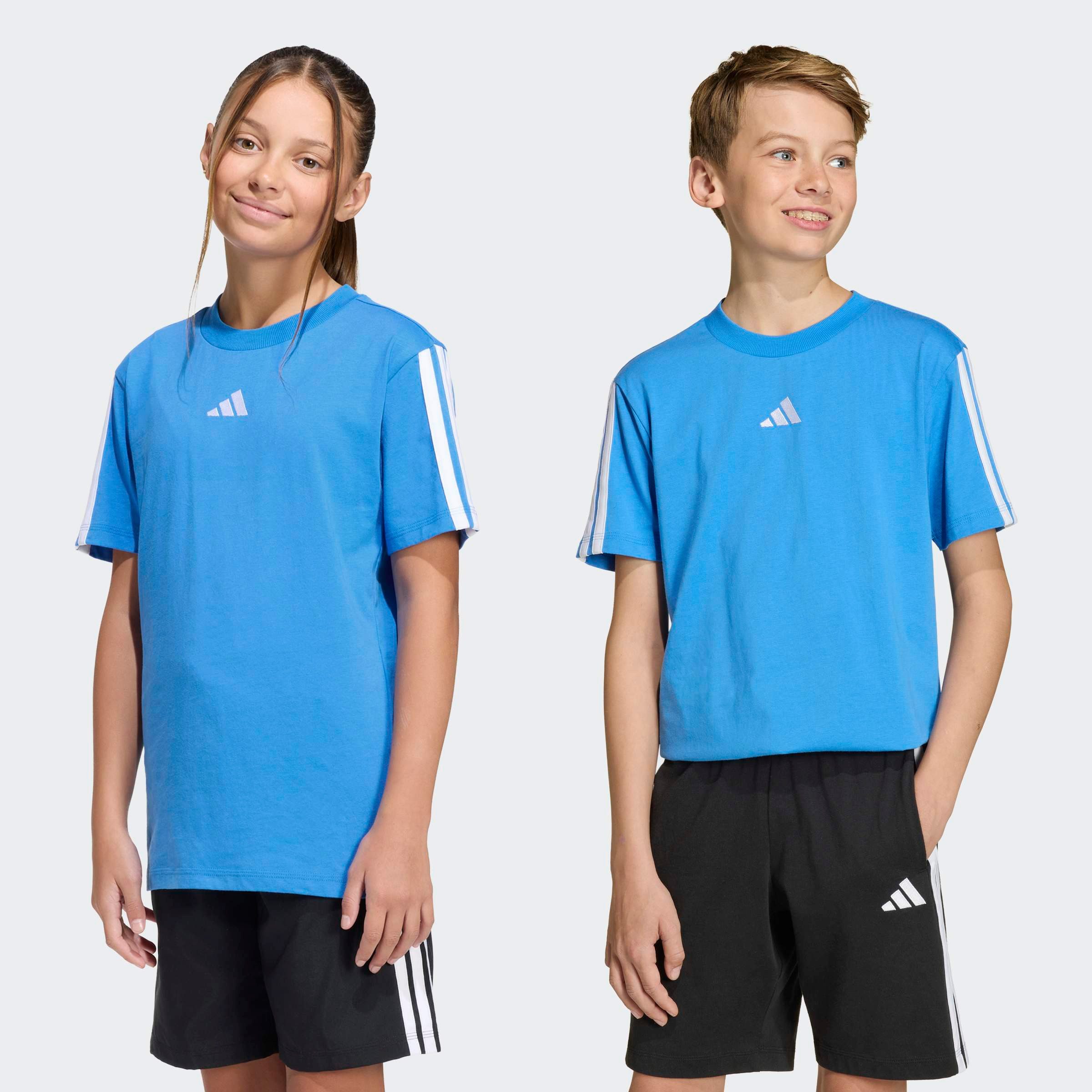adidas Sportswear T-Shirt J 3S TEE 160 für Kinder, mit Rundhalsausschnitt, ohne Verschluss, aus Baumwolle