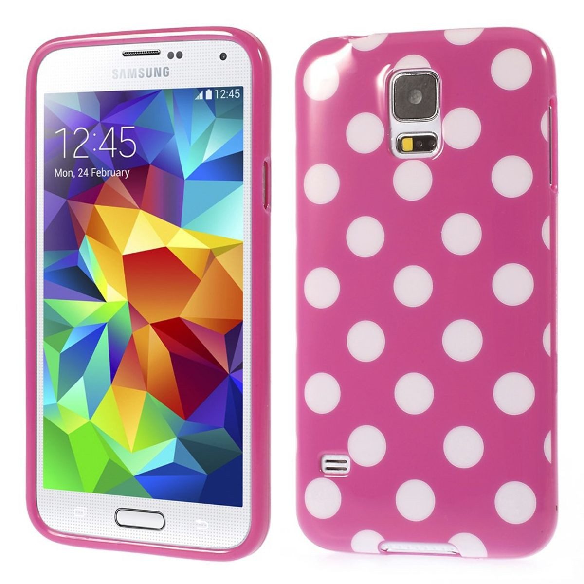 König Design Handyhülle Samsung Galaxy S5 / S5 Neo, Samsung Galaxy S5 / S5 Neo Handyhülle Backcover Rosa