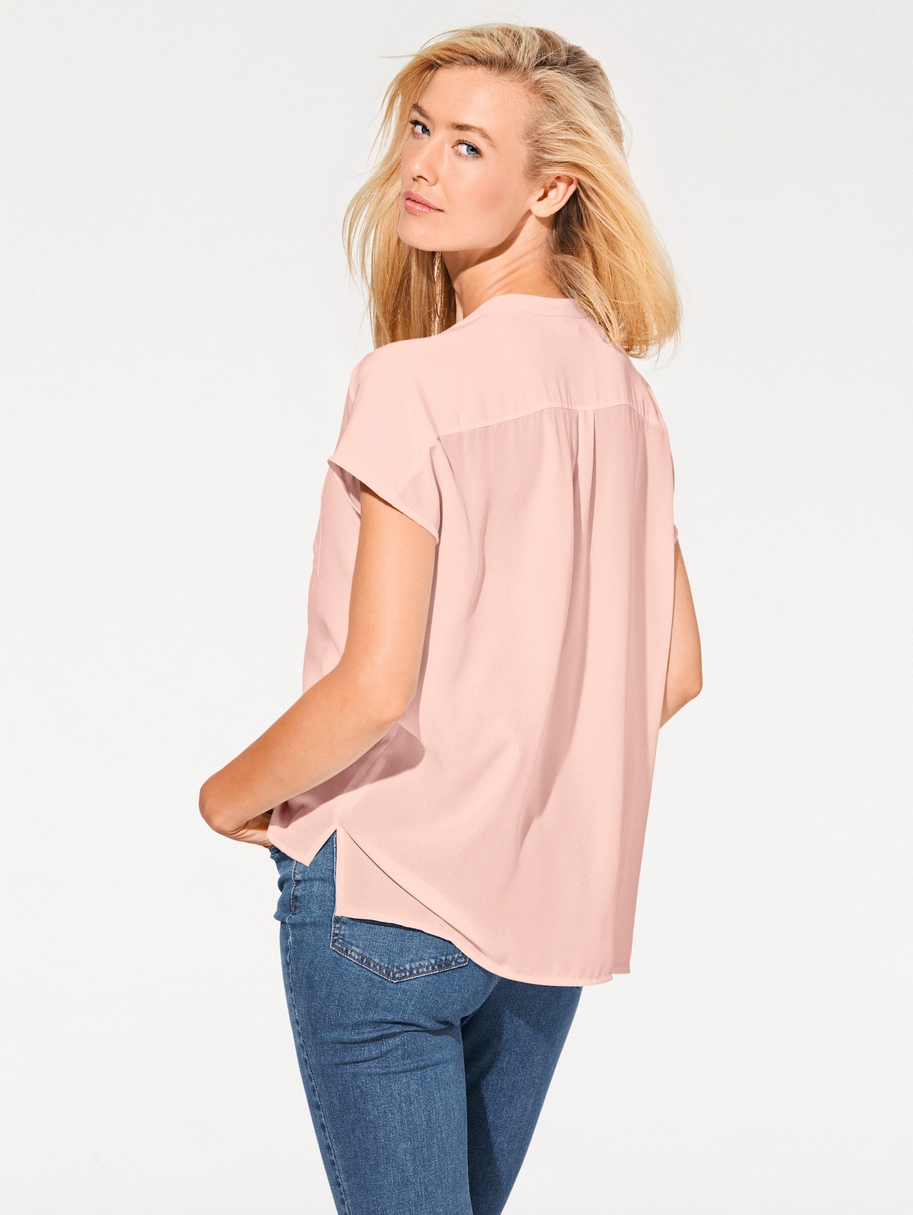 heine Klassische Bluse Oversized Bluse Kurzarm
