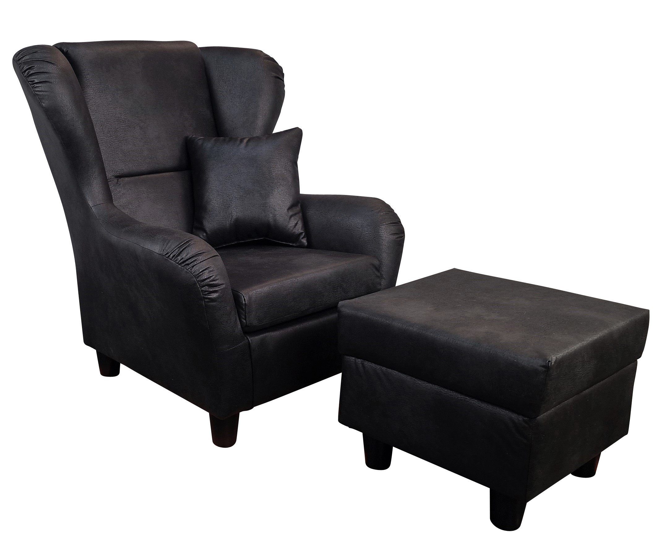luma-home Ohrensessel 18007 (mit Hocker und günstig online kaufen