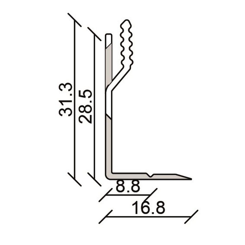 PROVISTON Leisten-Befestigungsclips Befestigungsclip für Fußleiste Pro-03-000028, Kunststoff, 50 Stück