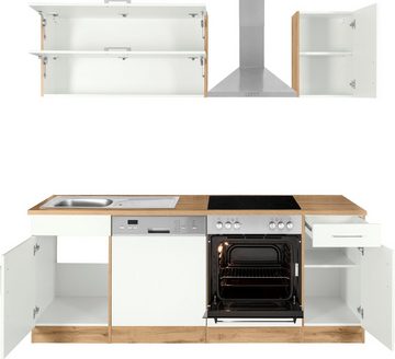 HELD MÖBEL Küchenzeile Colmar, mit E-Geräten, Breite 210 cm