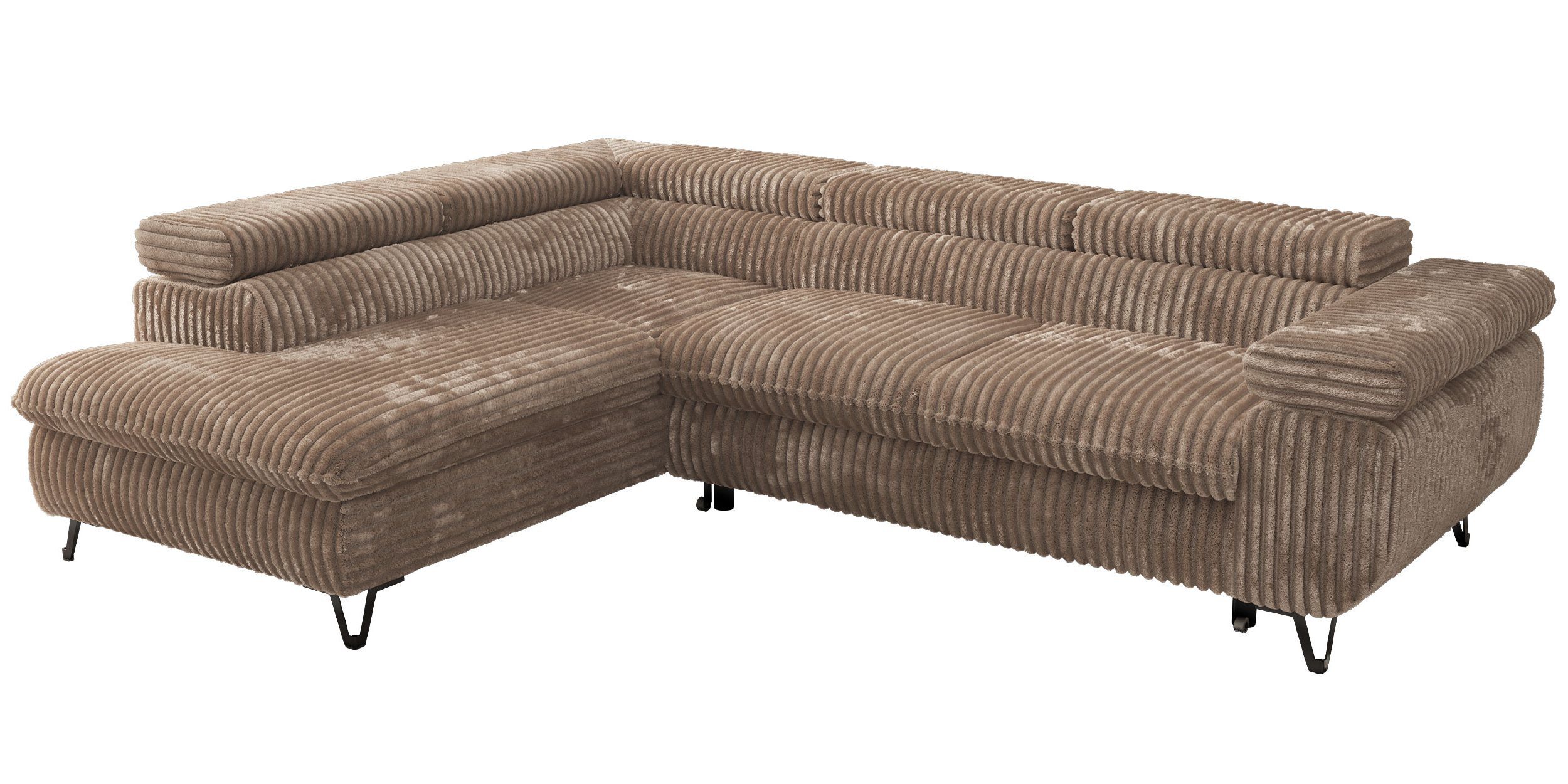 MKS MÖBEL Ecksofa PABLO L, Set, HR35-Schaum, Metallbeinen, Wellenfedern, L- günstig online kaufen