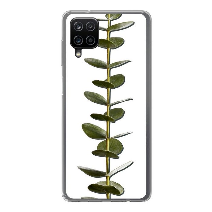 MuchoWow Handyhülle Eukalyptusstamm mit Blättern Handyhülle Samsung Galaxy A12 Smartphone-Bumper Print Handy