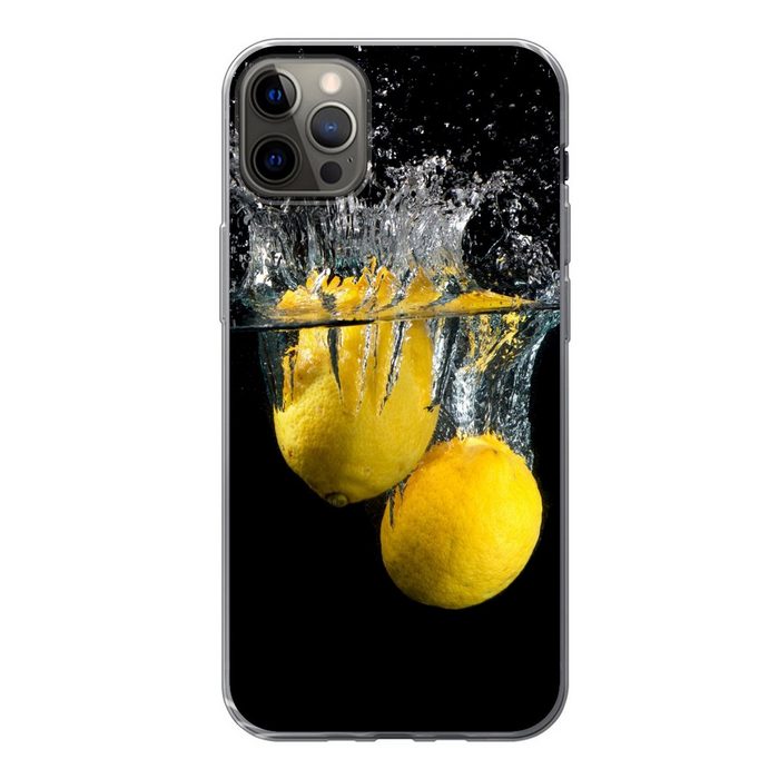 MuchoWow Handyhülle Zitrone - Frucht - Stilleben - Wasser - Gelb Handyhülle Apple iPhone 13 Pro Max Smartphone-Bumper Print Handy