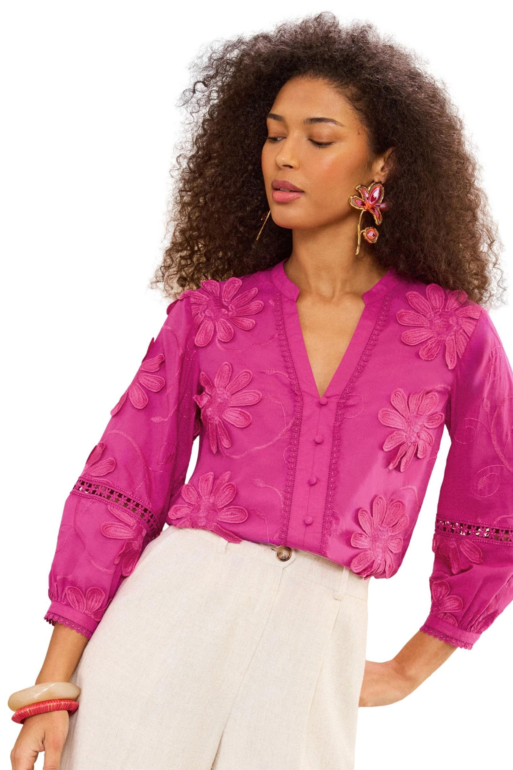 Love & Roses Langarmbluse Love & Roses Bluse mit V-Ausschnitt, Regular (1-t günstig online kaufen