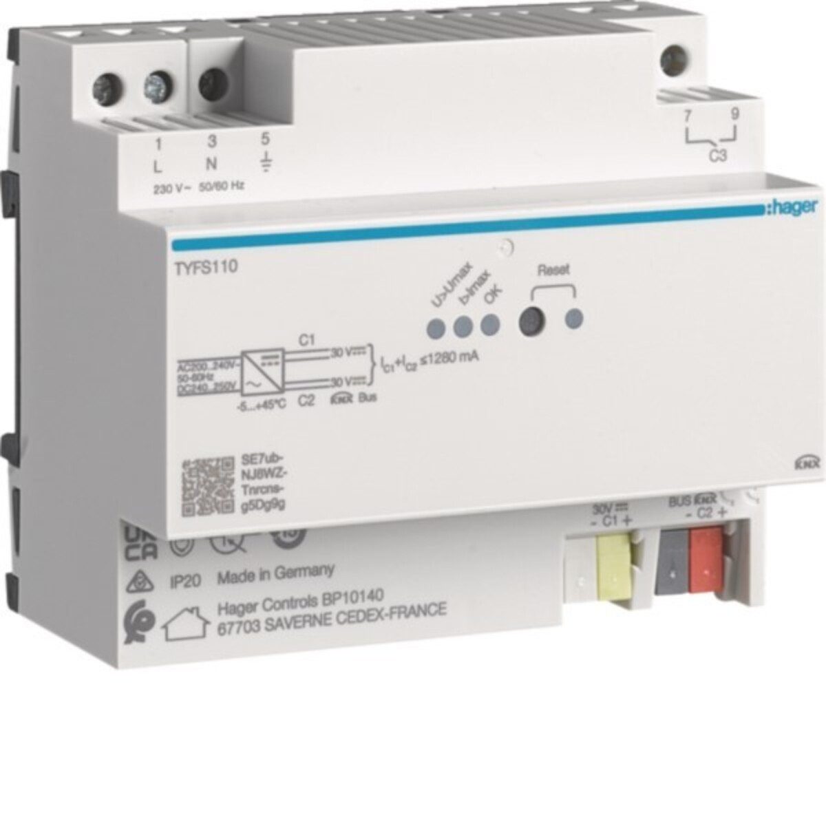 Hager Elektroauto-Ladestation Hager Spannungsversorgung TYFS110