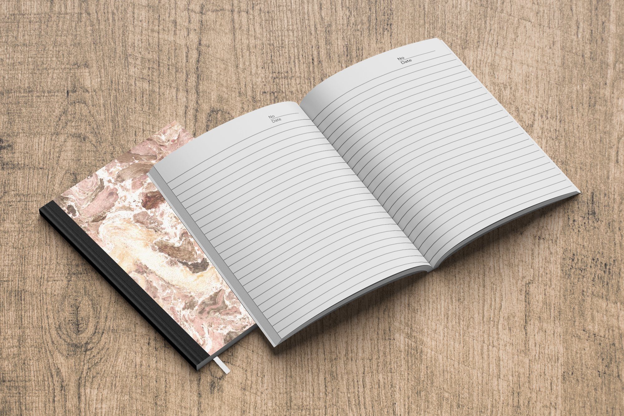 Tagebuch, Granit Kristalle - Journal, - MuchoWow 98 A5, Notizheft, Merkzettel, Haushaltsbuch Seiten, Notizbuch Rosa,