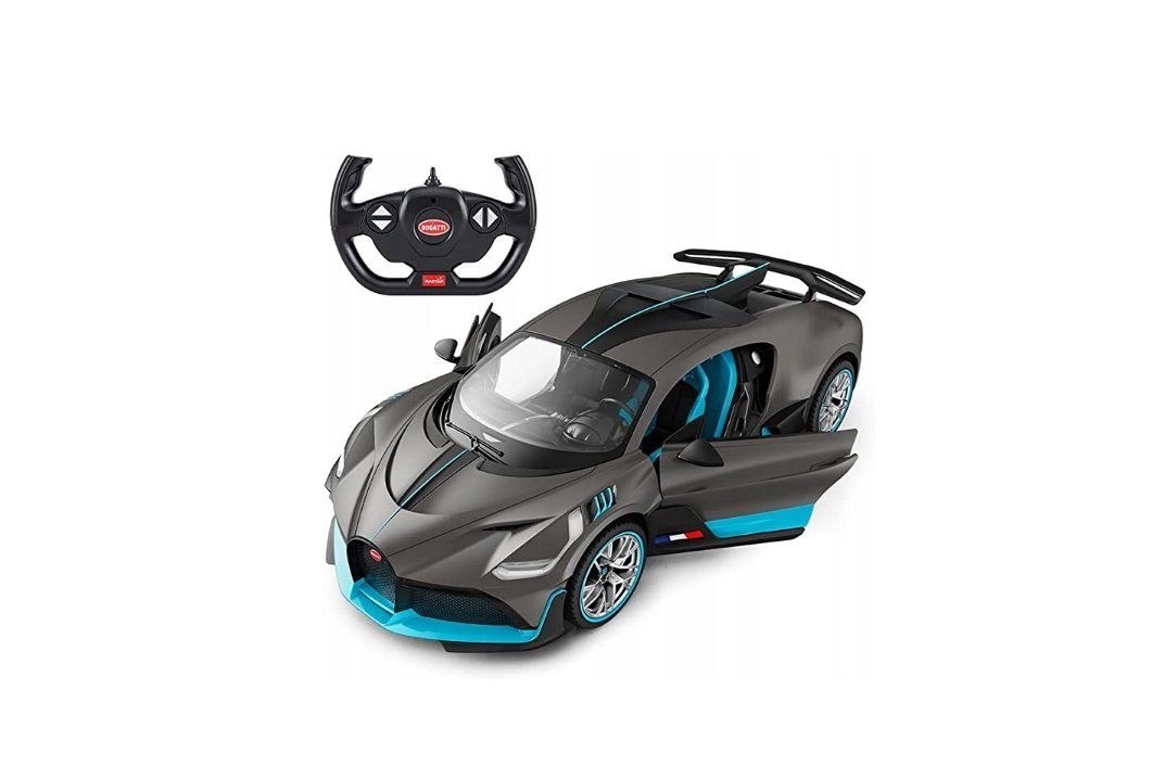 2,4 x Bugatti Auto, Maße: Ferngesteuertes Divo 33 COIL 15,5 9 cm. KED, RC-Auto x ca. 1:14, R/C, Fernbedienung, GHz,