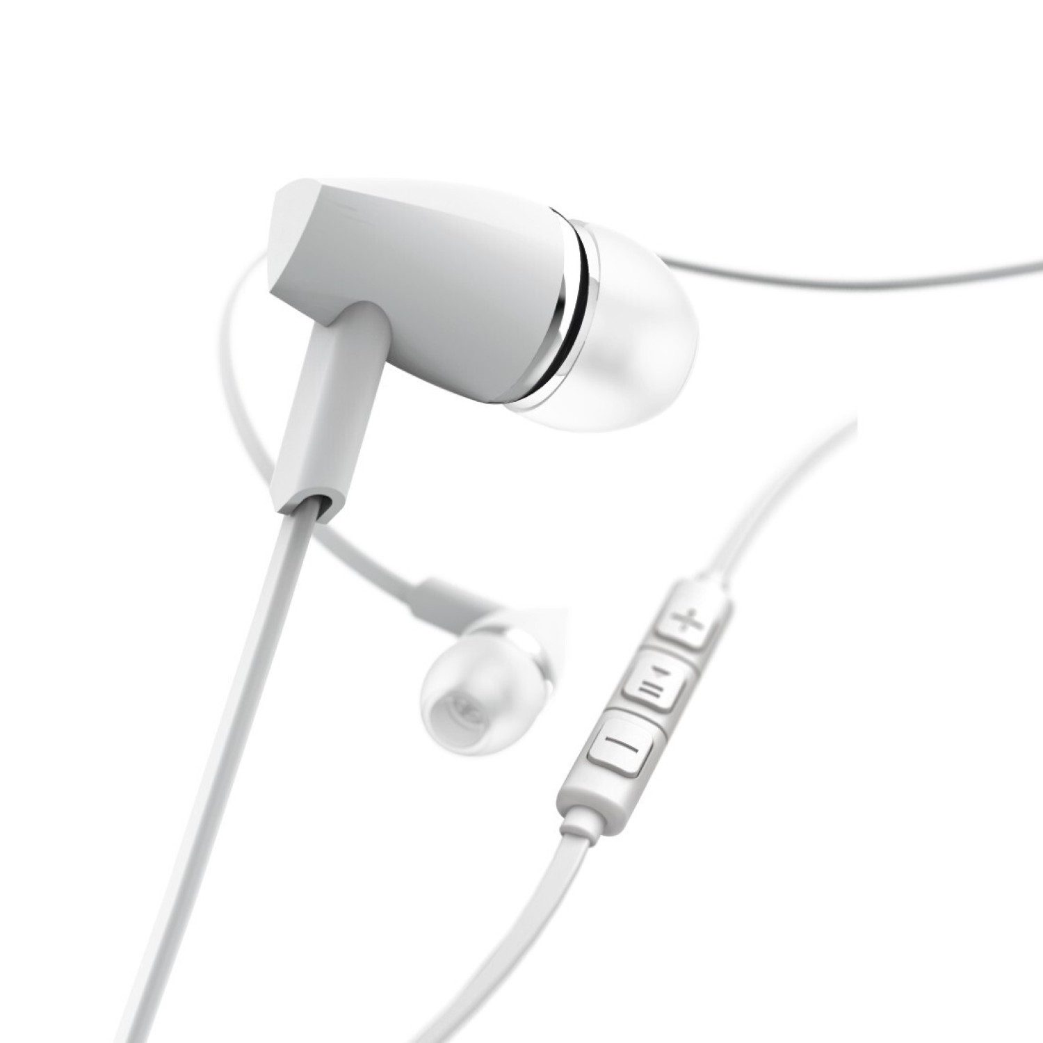 Hama JOY In-Ear Headset 3,5mm Klinke Ohrhörer Weiß Smartphone-Headset (Anruffunktion, Mikrofon, Wiedergabe-Steuerung, Lautstärkenreglung, Google Assistant, Siri, 3,5mm, Mikrofon Fernbedienung Silikon-Ohrpolster Klinken-Stecker Ohrhörer)