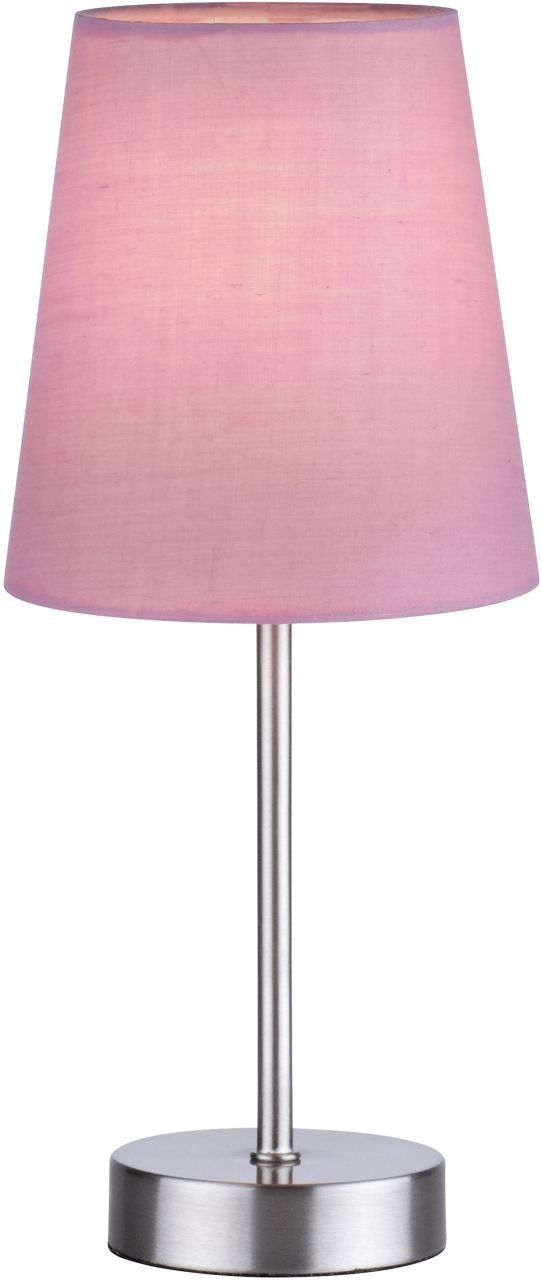 Tischleuchte Heinrich mit Stoffschirm rosa günstig online kaufen