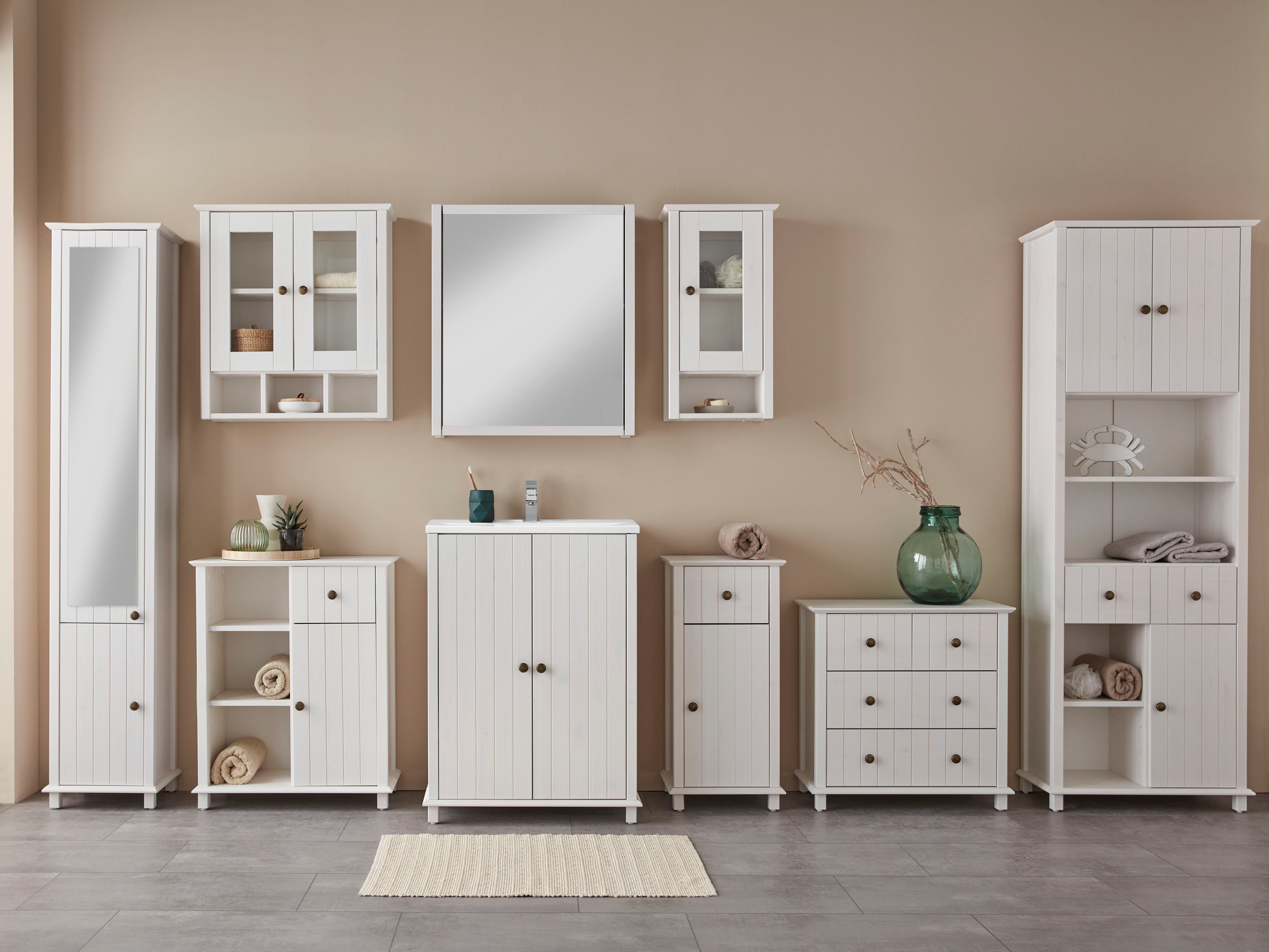 Home affaire Waschtisch Vili, Badmöbel aus massiver Kiefer, Breite 61cm, 2 günstig online kaufen