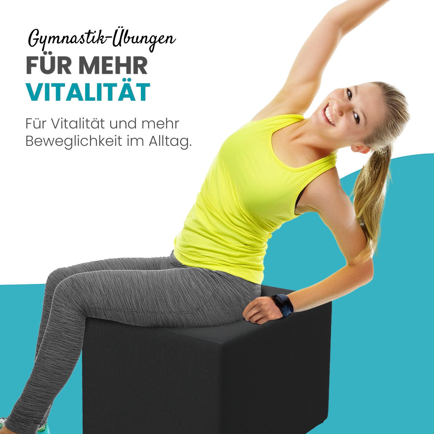 ELONEO Lagerungskissen Stufenlagerungswürfel, Stufenbett mit Bezug, 40x50x50cm – Bild 5 von 5