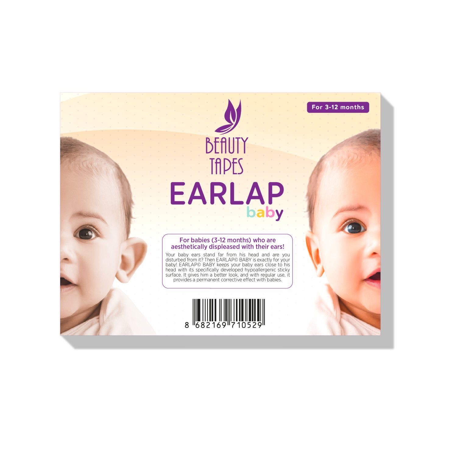 EARLAP Ohrenreiniger Earlap Baby-Ohrenkorrektur für Babys (3–12 Monate), Aufkleber für abst