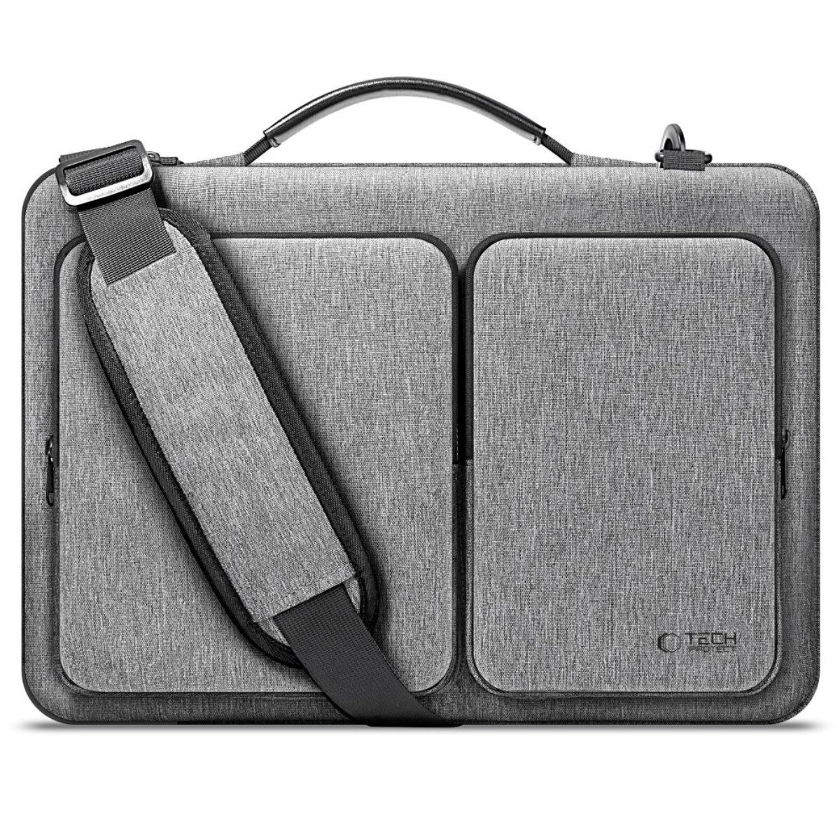 TECH PROTECT Laptoptasche Defender Bag 15-16 Zoll, Gepolsterte Laptoptasche mit mehreren Fächern