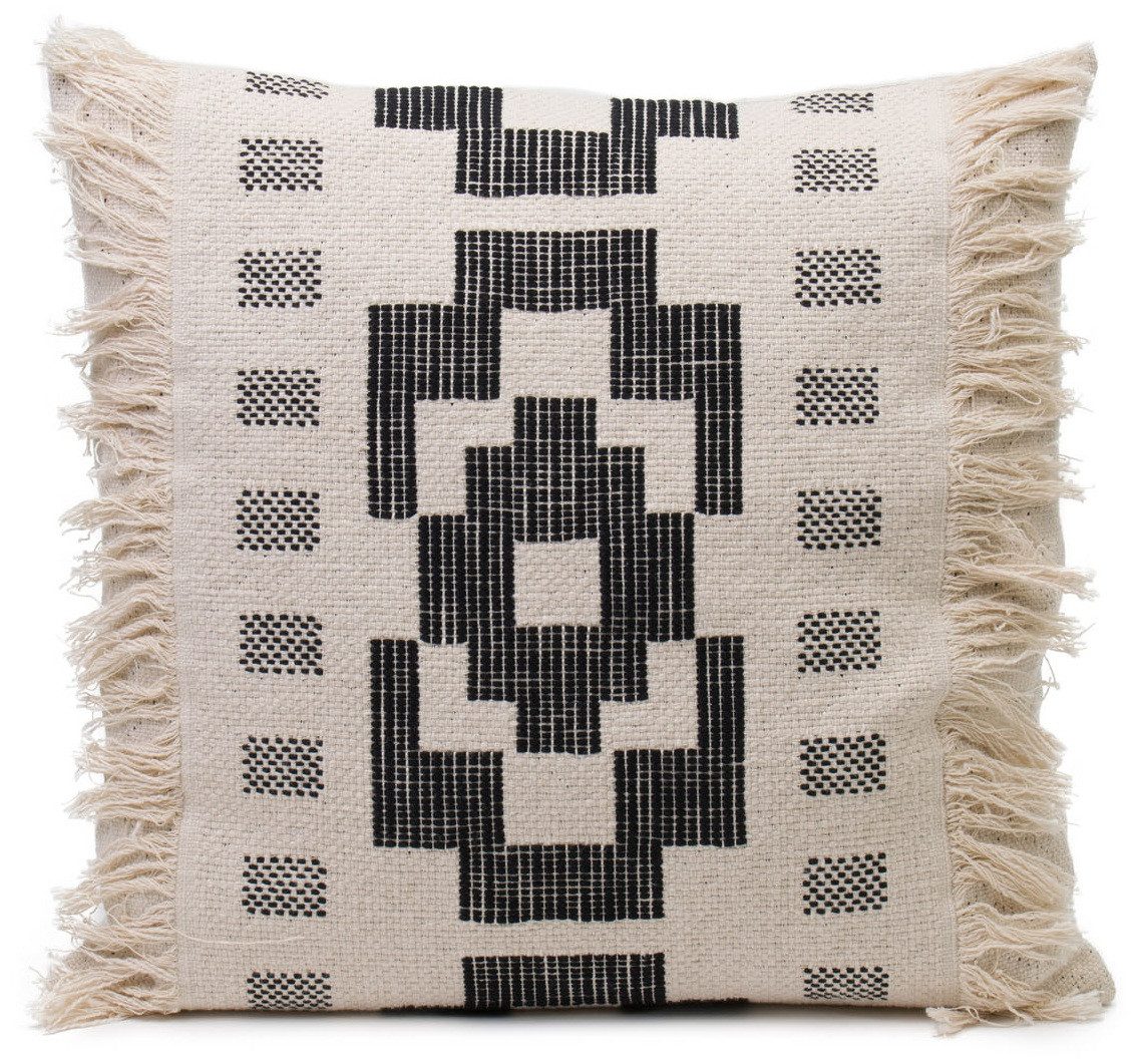 Kissenhülle Boho 50 x 50 cm Anthrazit