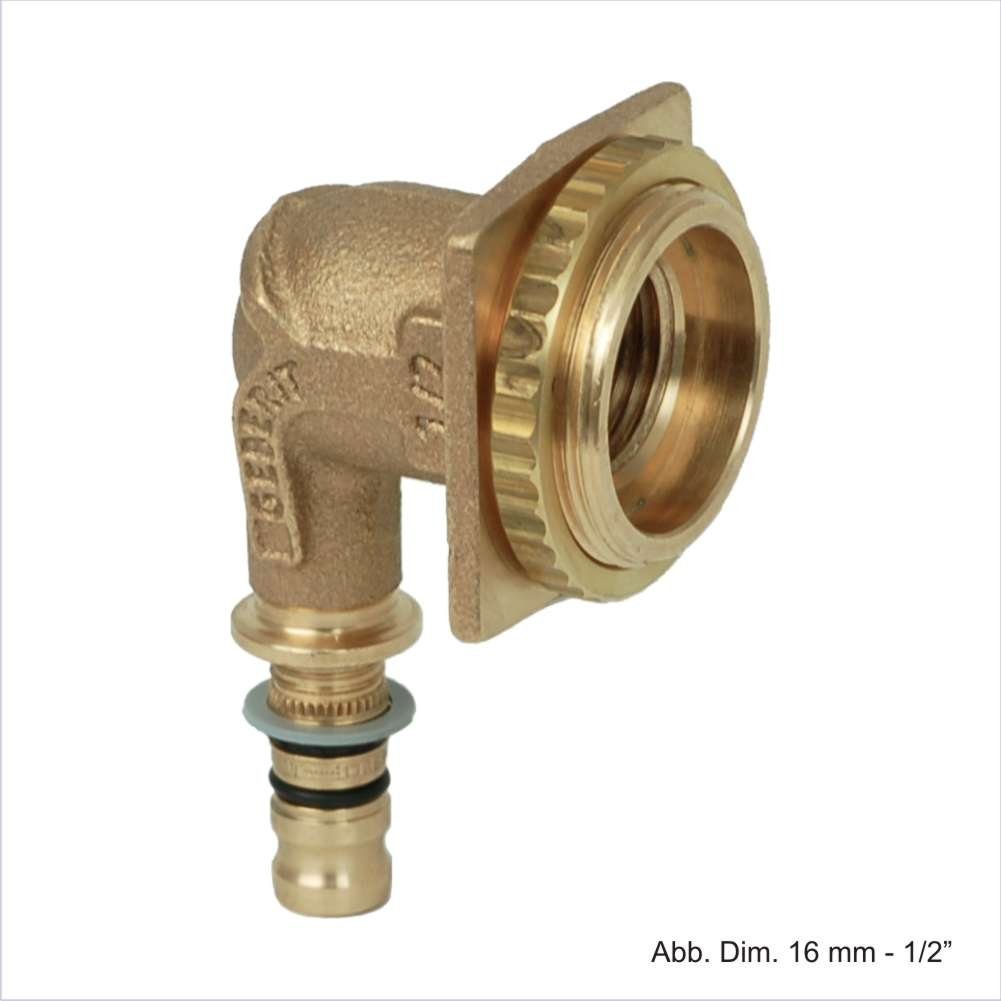 GEBERIT Wasserrohr Geberit Mepla Winkel (Rotguss) für UP-Spülkasten 16 mm - 1/2"