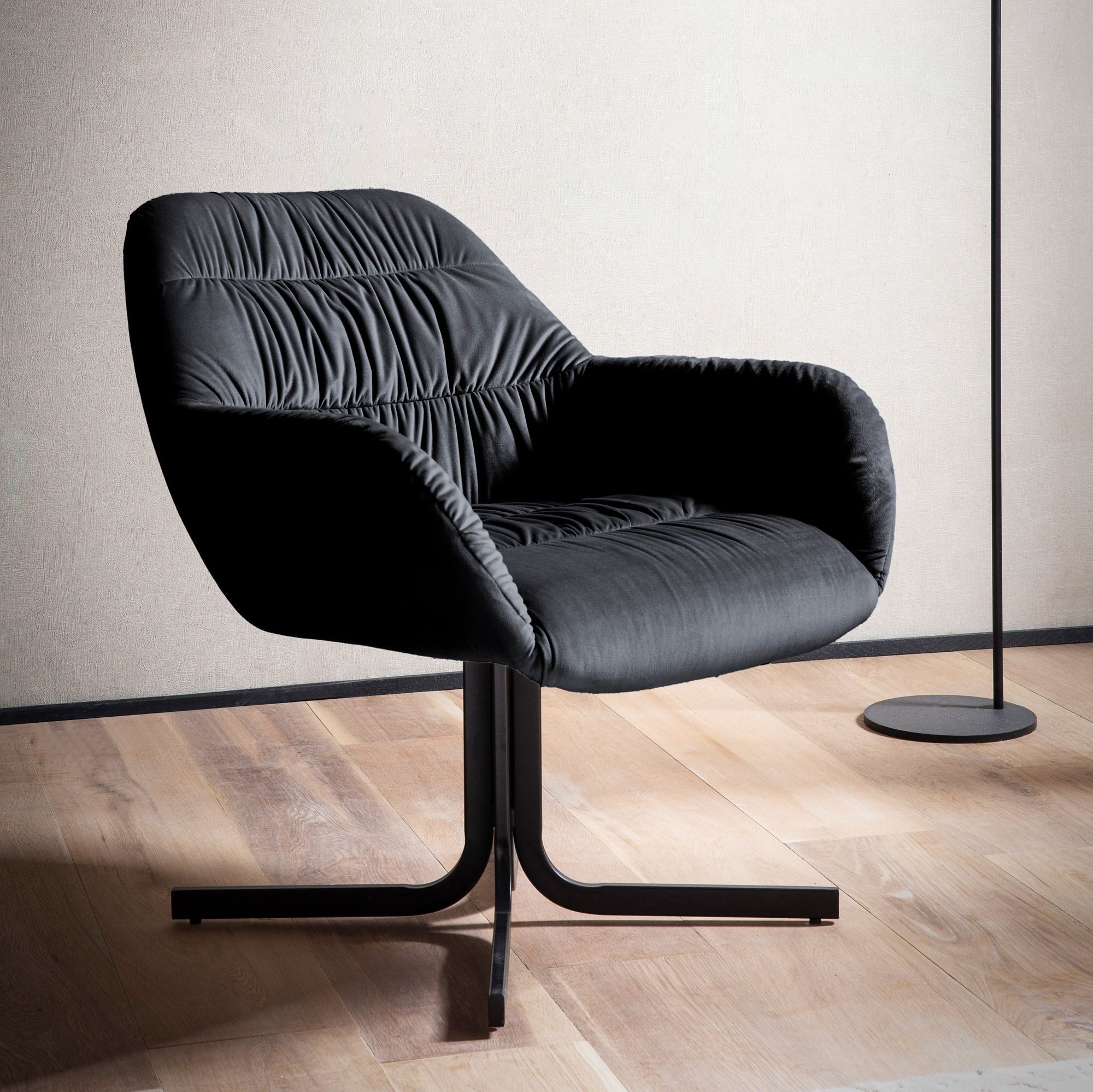 FINEBUY Cocktailsessel FB59869 Clubsessel Samt Metall Cocktailsessel Schale günstig online kaufen
