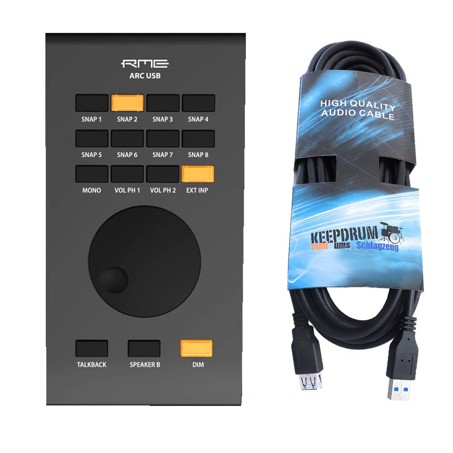 RME Audio RME Fernsteuerung ARC USB Black Edition mit USB Verlängerung Smarte Fernbedienung