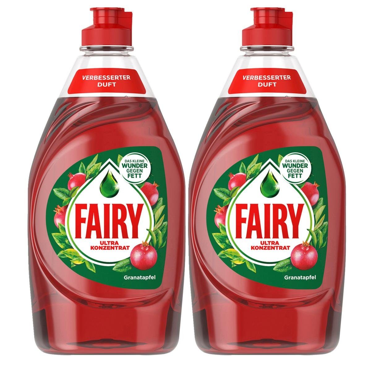 Fairy Fairy Spülmittel Ultra Konzentrat Granatapfel 450ml - Gegen Fett (2er Geschirrspülmittel