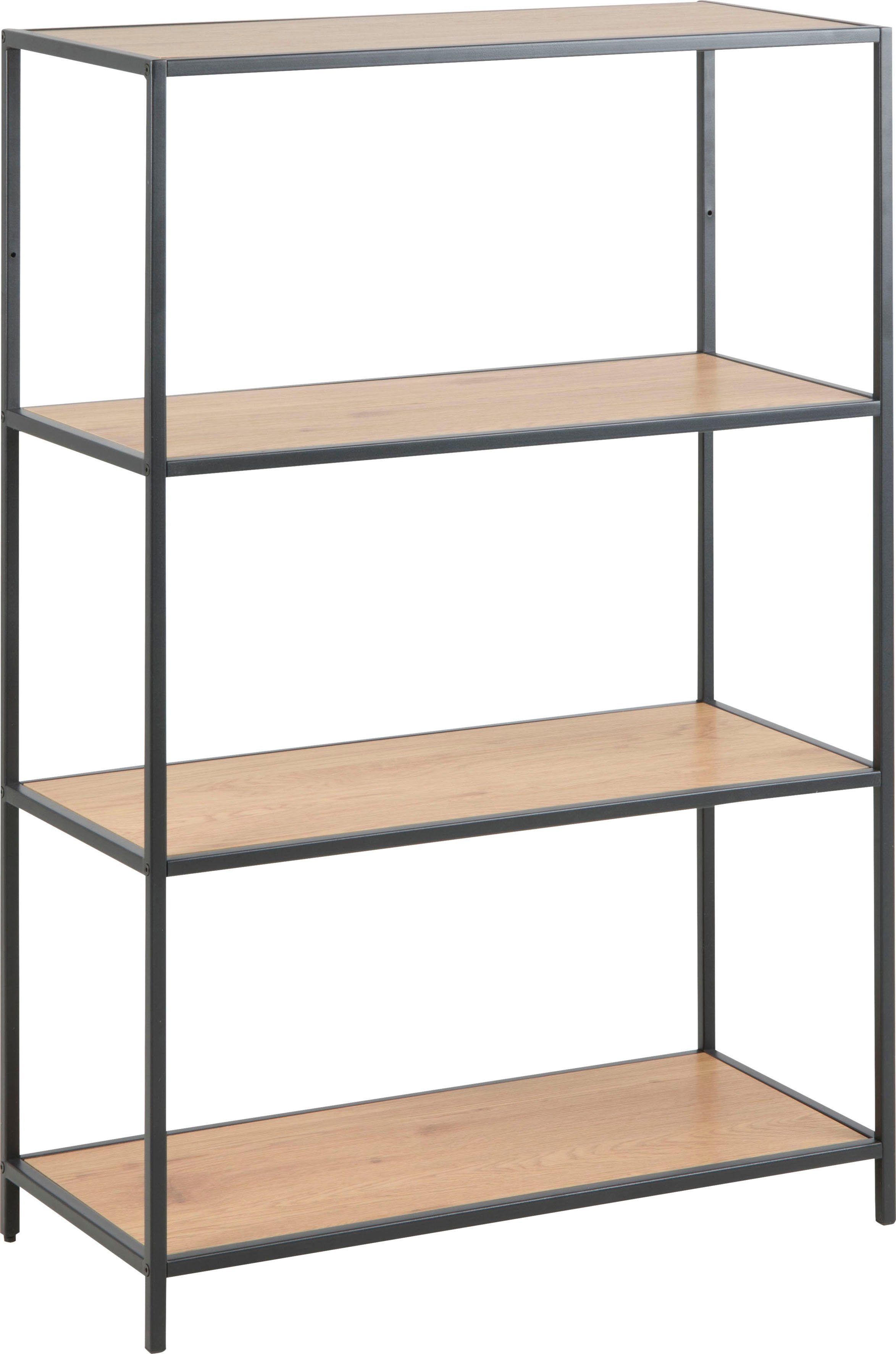 ACTONA GROUP Bücherregal, Metallgestell im Industrie-Look, 3 Einlegeböden, weitere Variationen