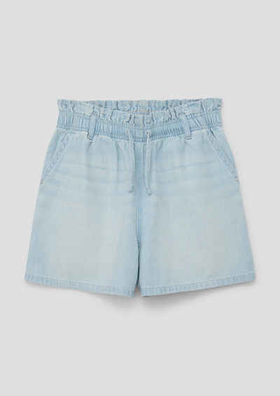 s.Oliver Hose & Shorts Jeans-Shorts / Loose Fit / High Rise / Wide Leg angedeuteter Tunnelzug