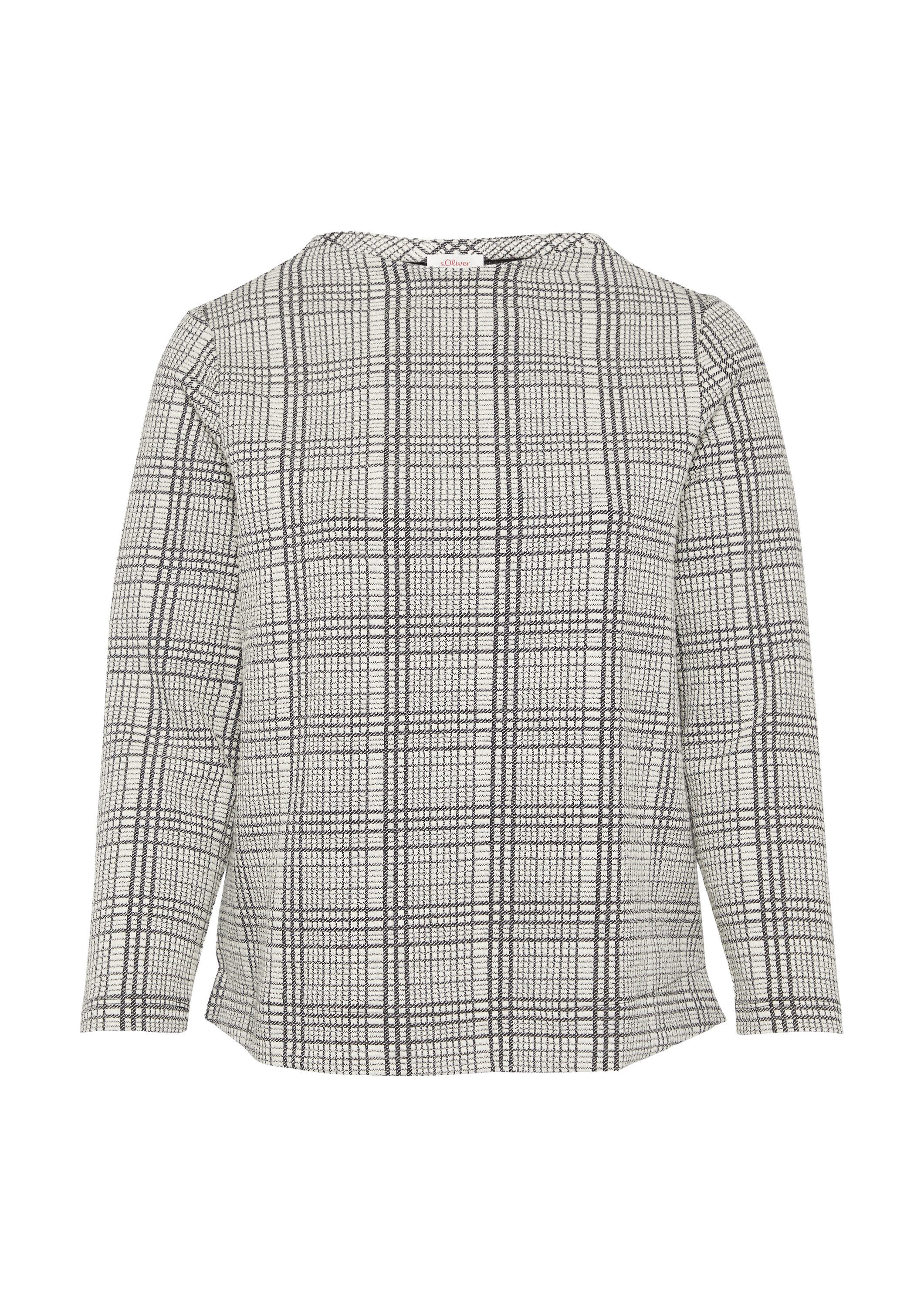 s.Oliver Sweatshirt Sweatshirt Gemustertes Sweatshirt mit Turtleneck günstig online kaufen