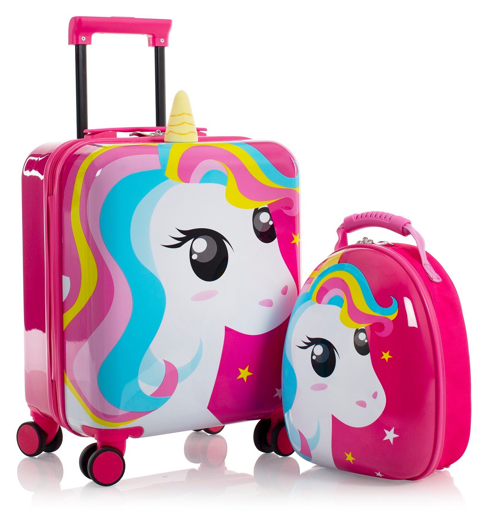 46 Einhorn, Rollen, und Kofferset Heys Super (Set, 2 Tots, cm, 2 Kinderkoffer Rucksack) tlg.,