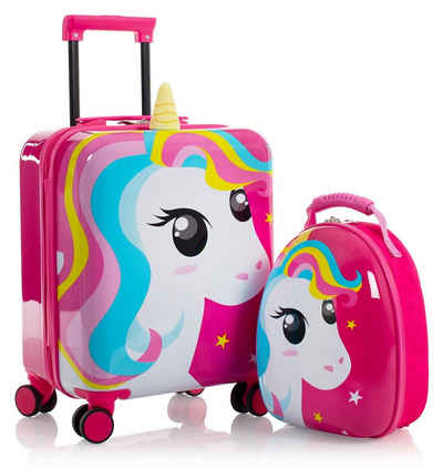 Heys Kofferset Super Tots, 46 cm, Einhorn, 2 Rollen, (Set, 2 tlg., Kinderkoffer und Rucksack)