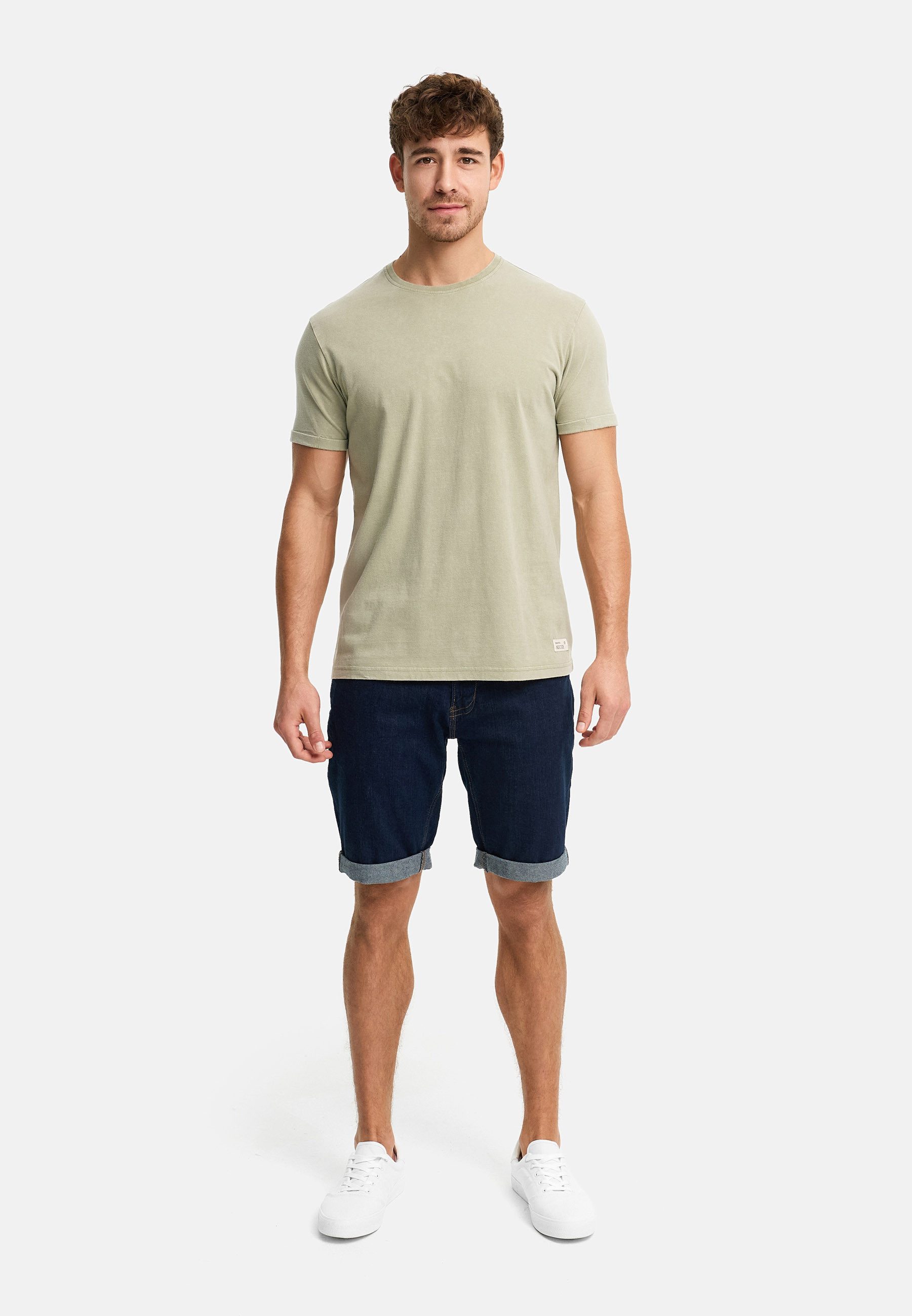 INDICODE T-Shirt Herren INHerbst Herrenshirt Rundhalsausschnitt in weicher Baumwollqualität mit bequemer Passform – Bild 5 von 5