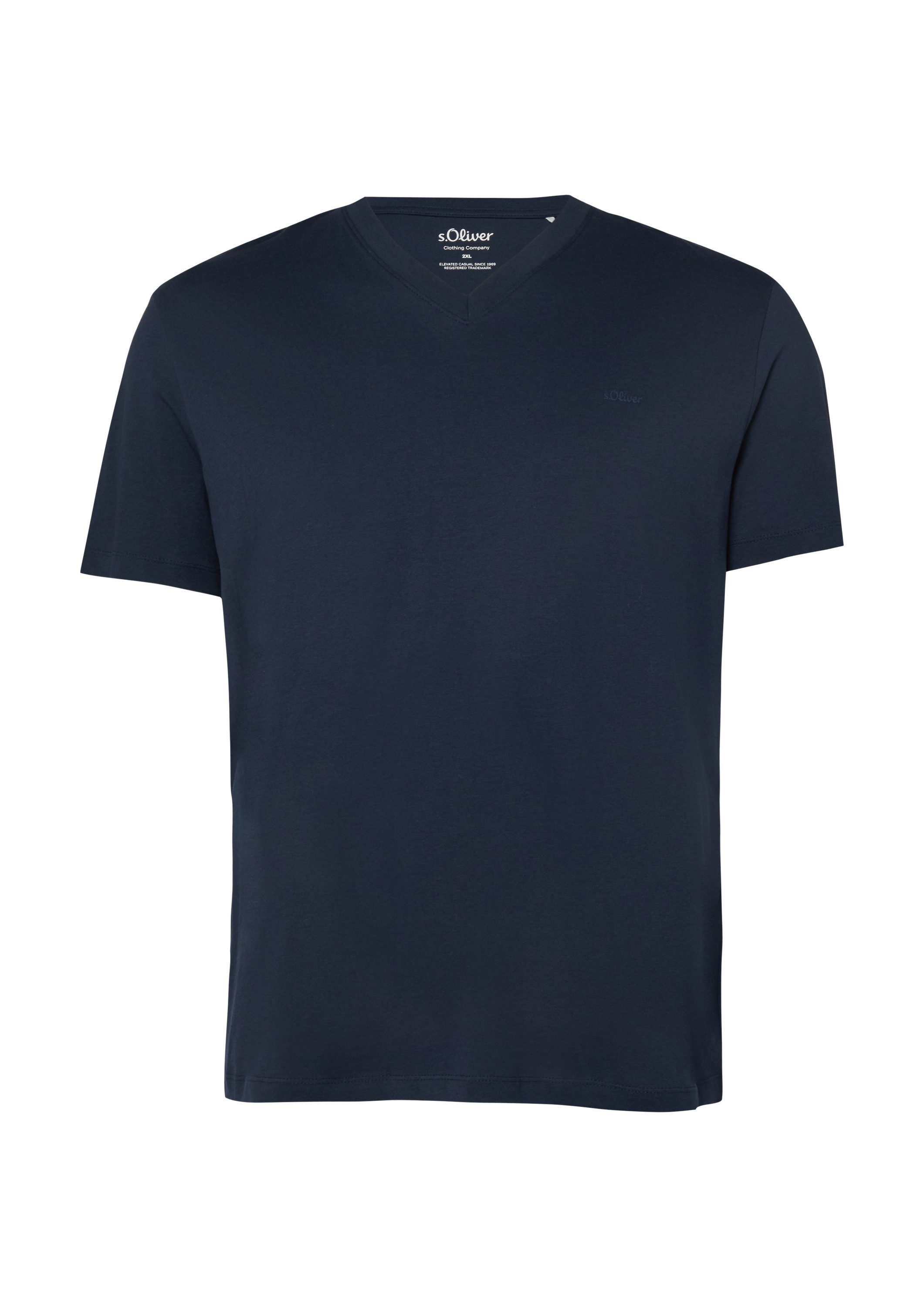 s.Oliver Kurzarmshirt T-Shirt V-Ausschnitt T-Shirt aus Baumwolle günstig online kaufen