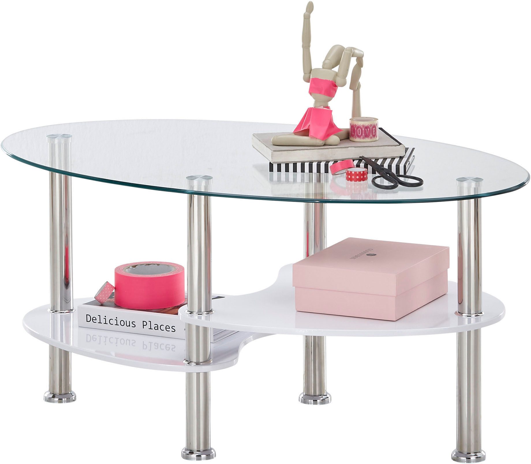 Stolkom Sp.z.o.o. Couchtisch Panty Glastisch, Wohnzimmertisch, Beistelltisc günstig online kaufen