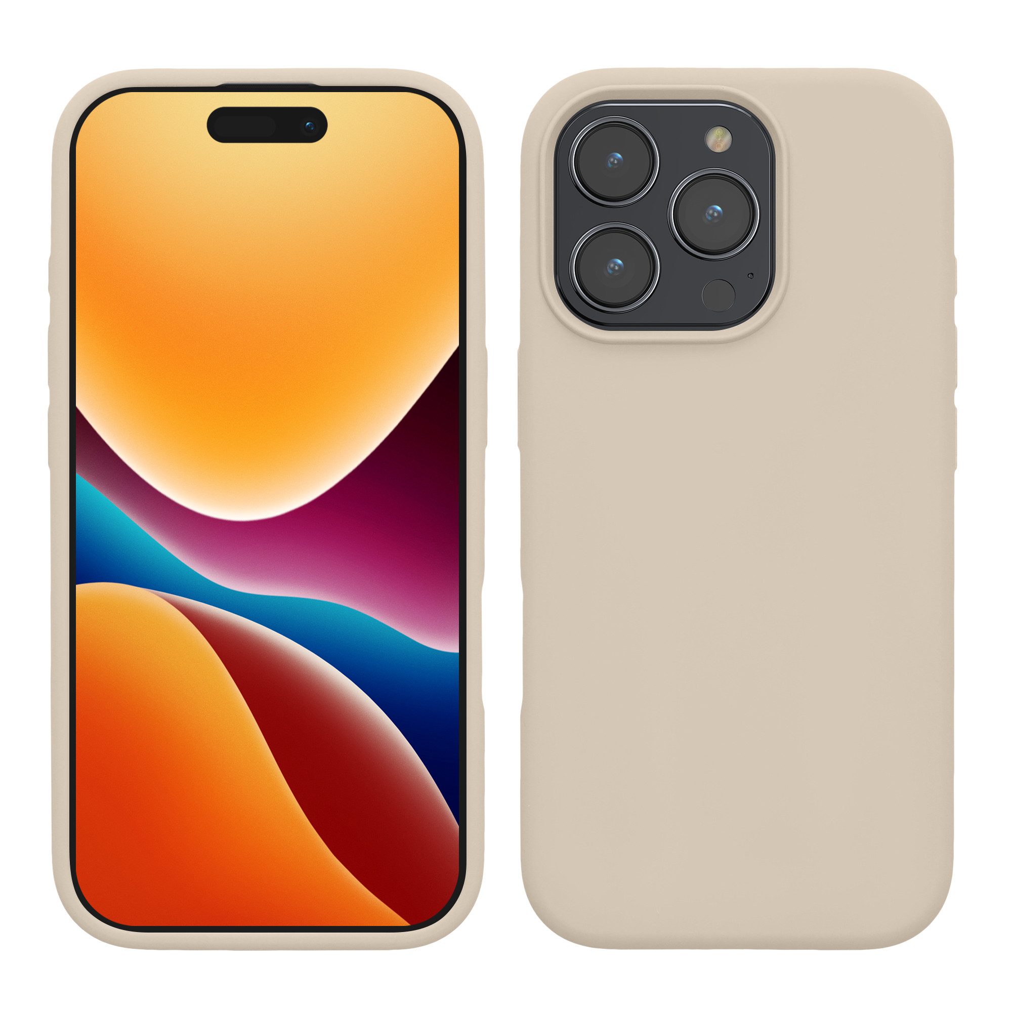 kwmobile Handyhülle Hülle für Apple iPhone 16 Pro Max, Hülle Silikon gummiert - Handyhülle - Handy Case Cover