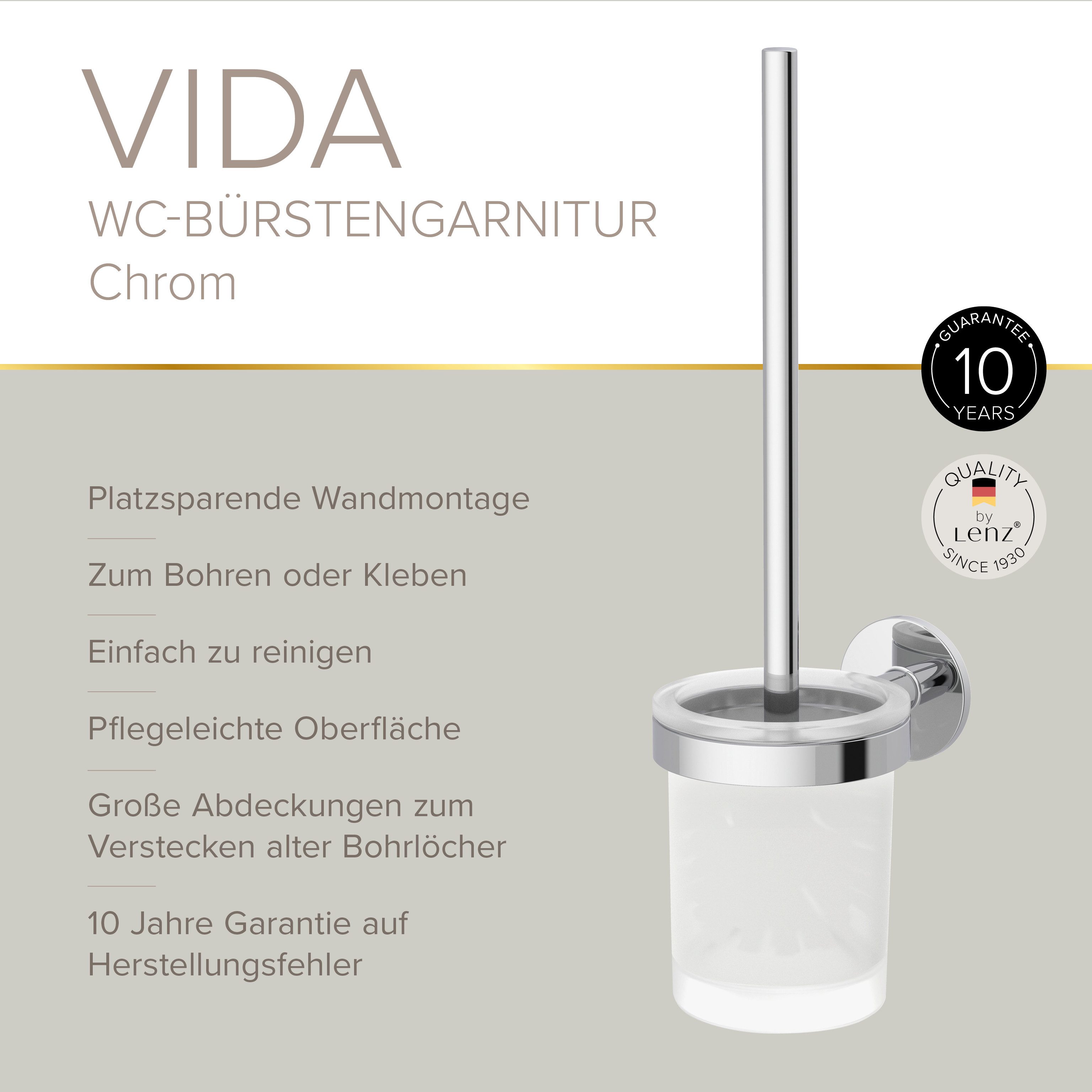 Lenz WC-Reinigungsbürste HYGGE, VIDA, platzsparende Wandmontage, einfache Reinigung