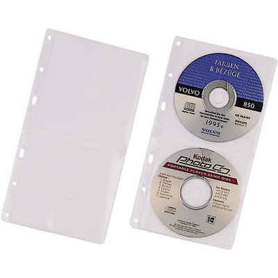 DURABLE CD-Hülle CD/DVD-Hüllen für Ringbücher 5er-Set