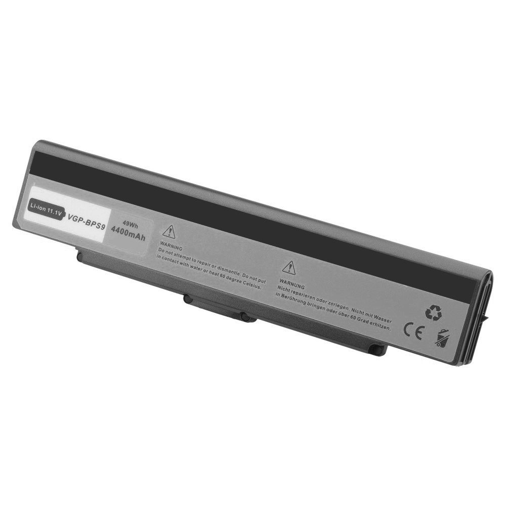 Patona Akku für Sony BPS9 PCG VGN-AR VGN-AR500 VGN-AR600 VGN-AR700 VGN-CR Laptop-Akku Ersatzakku 4400 mAh (11,1 V, 1 St), 100% kompatibel I Hitze- und Überladeschutz