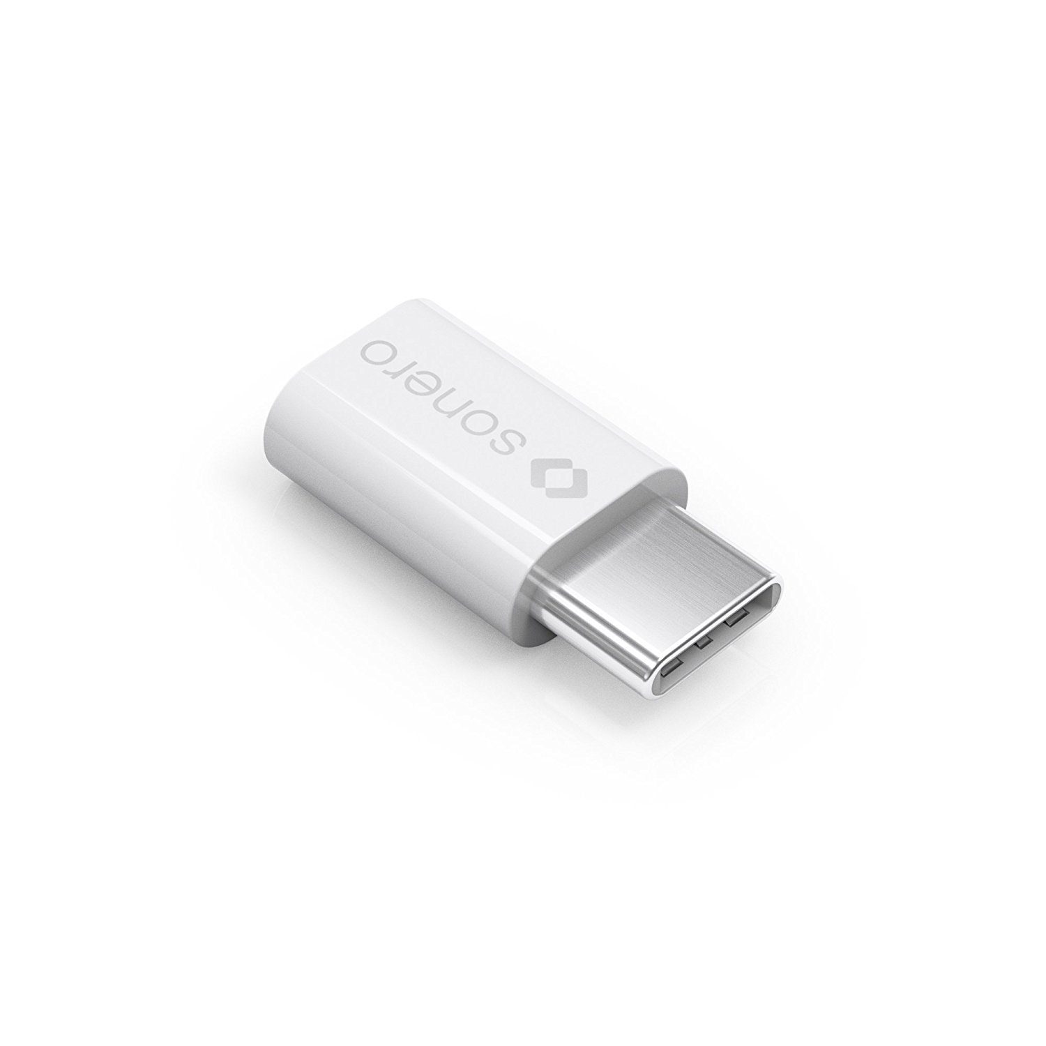 Sonero U-A112 USB-Adapter (USB-C Stecker auf Micro USB-Buchse) weiß USB-Kabel
