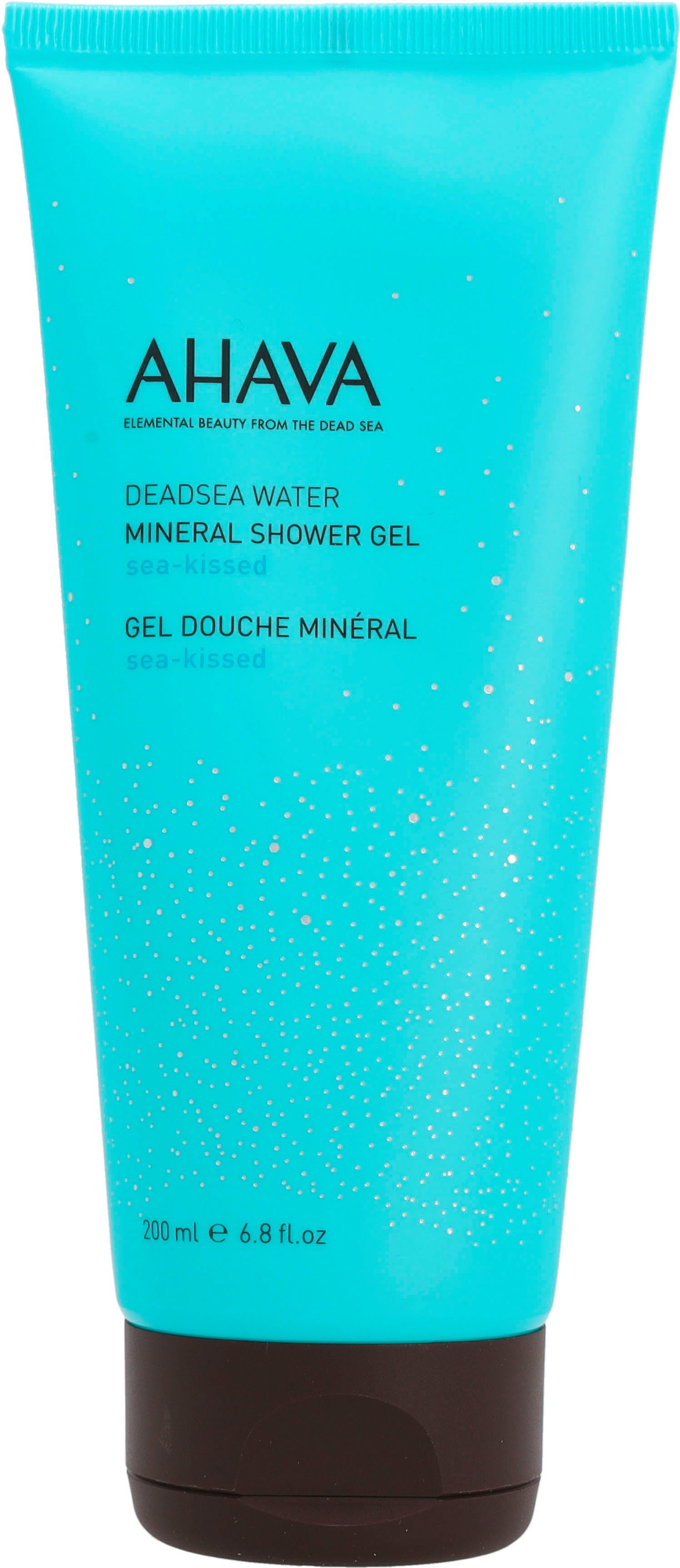 AHAVA Duschgel Deadsea Water Mineral Shower Gel Sea-Kissed, Mit sanften Pflanzenextrakten, reinigend, Duft ist floral-maritim.