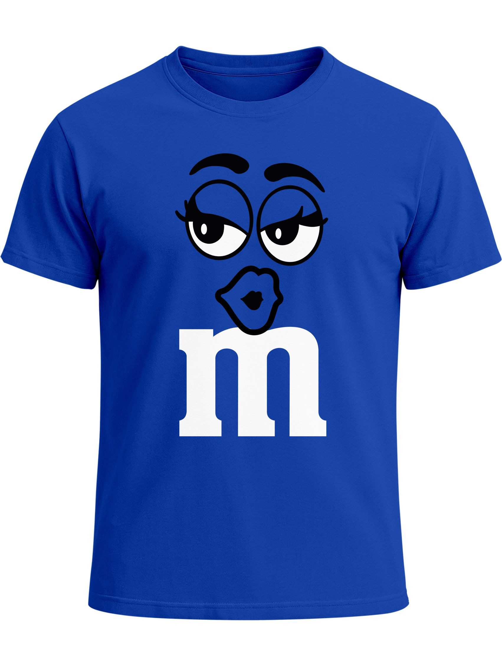 MoonWorks Print-Shirt Herren T-Shirt Fasching Karneval M Aufdruck Gruppenkostüm Verkleidung mit Print