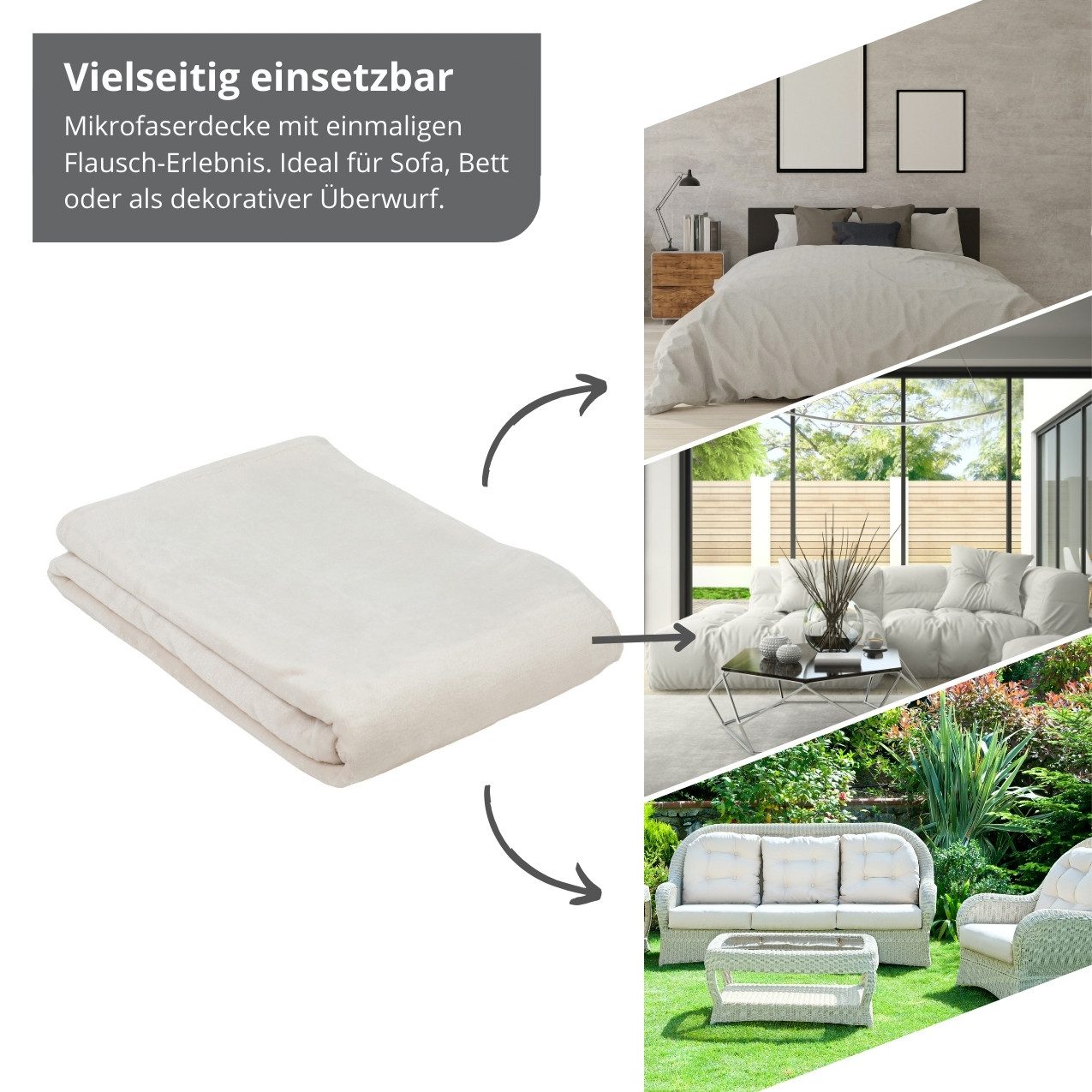 Wohndecke Kuscheldecke, liebling, einmaliges Flausch-Erlebnis, samtigweich, in 14 Unifarben, 3 Größen