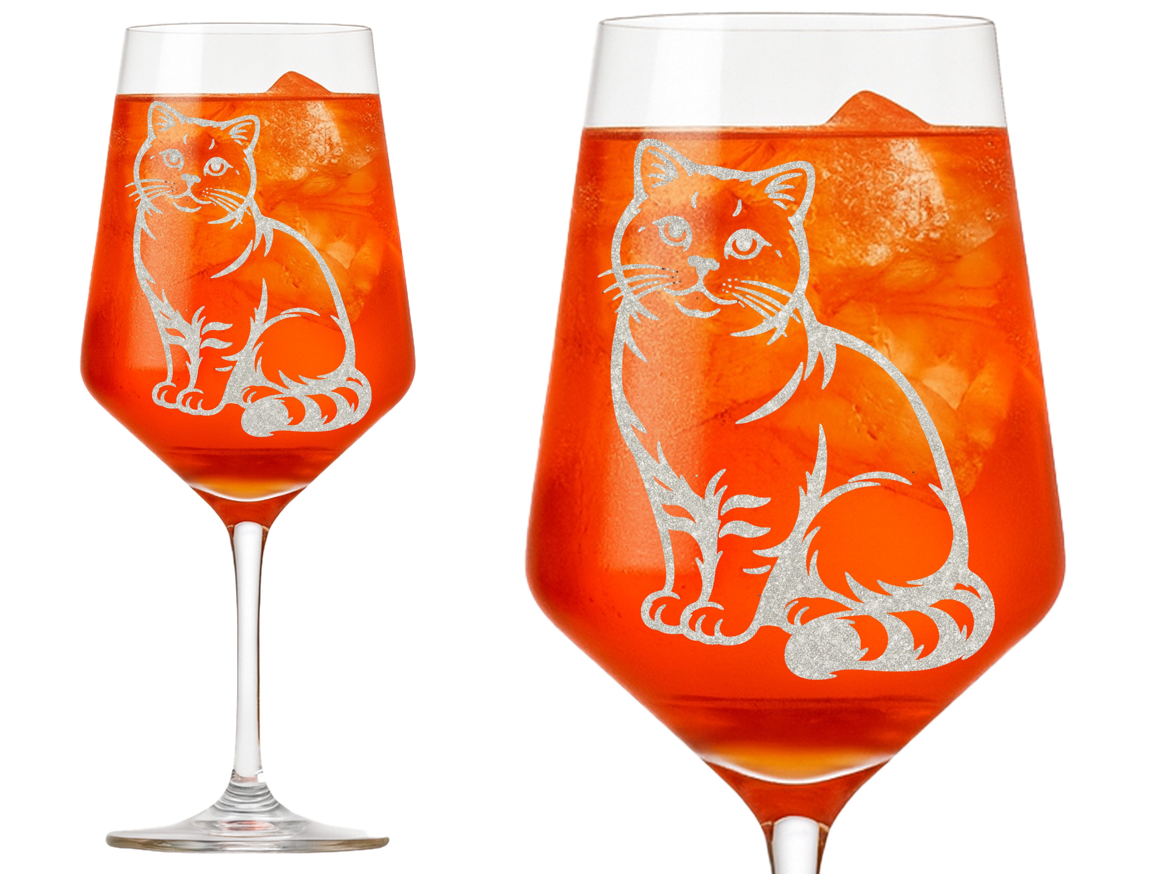 Valhalla Weinglas europ. Kurzhaar Katze Gravur 350 ml spülmaschinenfest, 1-tlg., Glas, Atemberaubende Darstellung