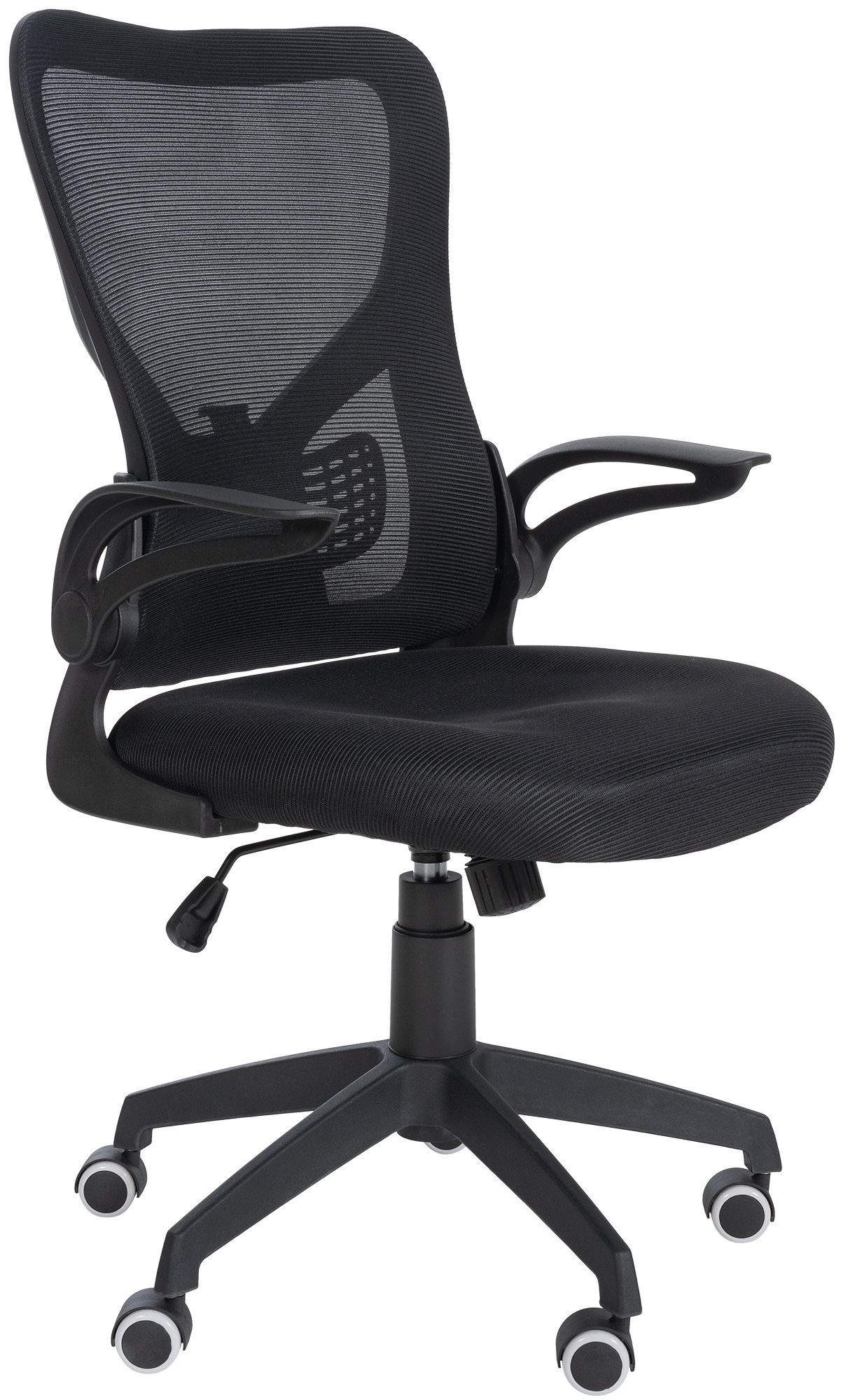 CLP Schreibtischstuhl Hudson, Bürostuhl ergonomisch 360° drehbar schwarz